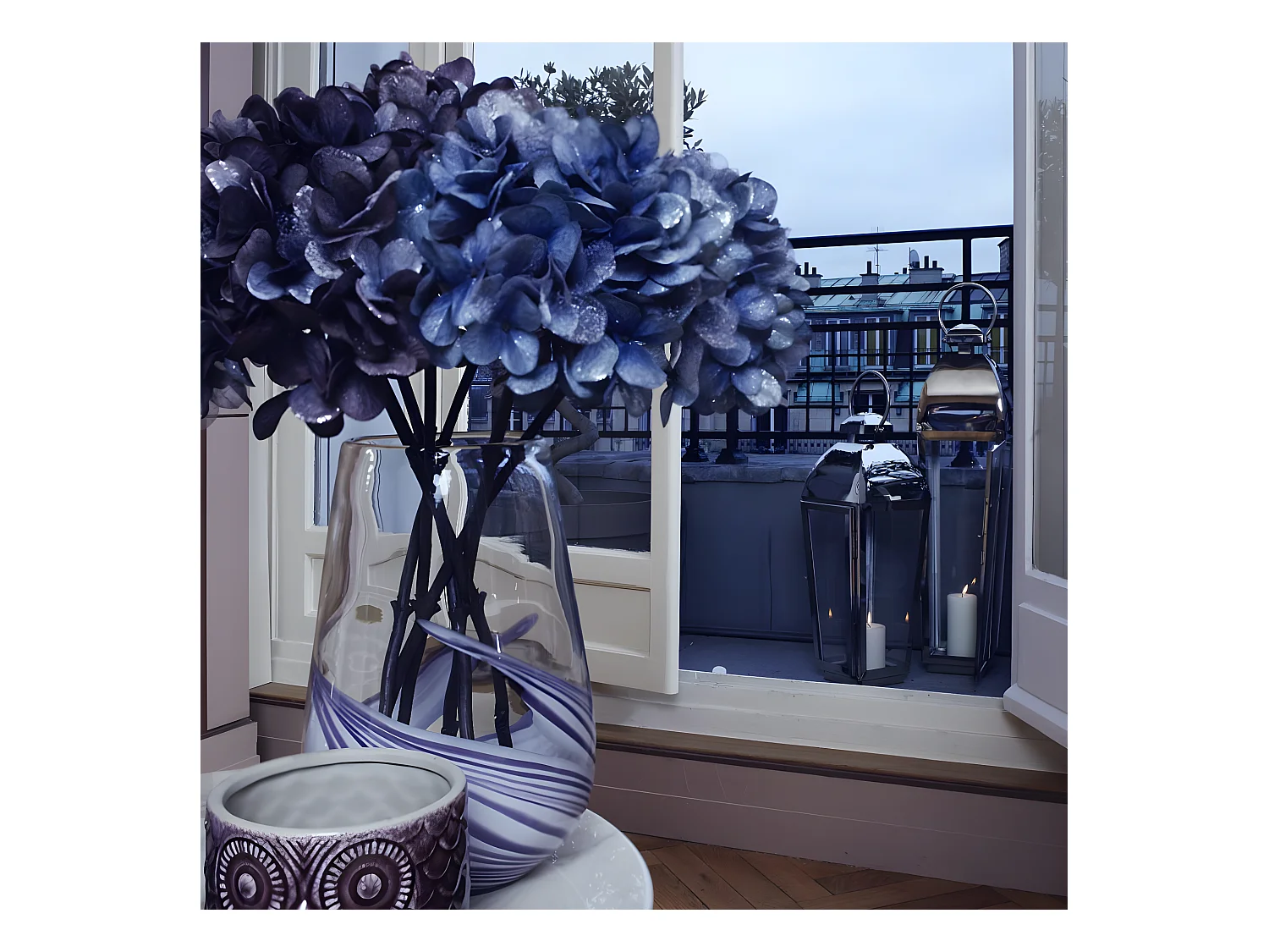 Vase Almond Grand Format - Violet / 28 cm
