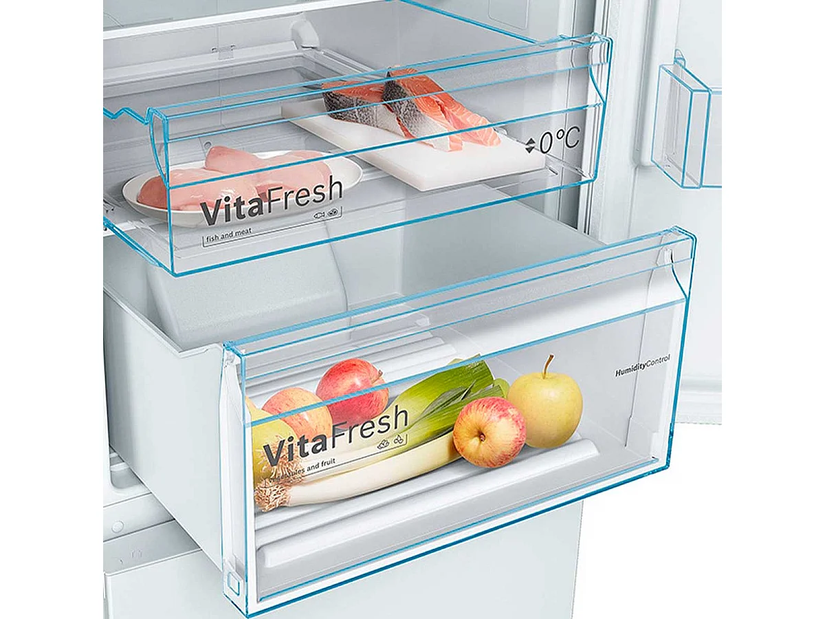 Lodówka z zamrażarką Bosch KGN36VWED 324L No Frost Biały VitaFresh LED Półka EasyAccess
