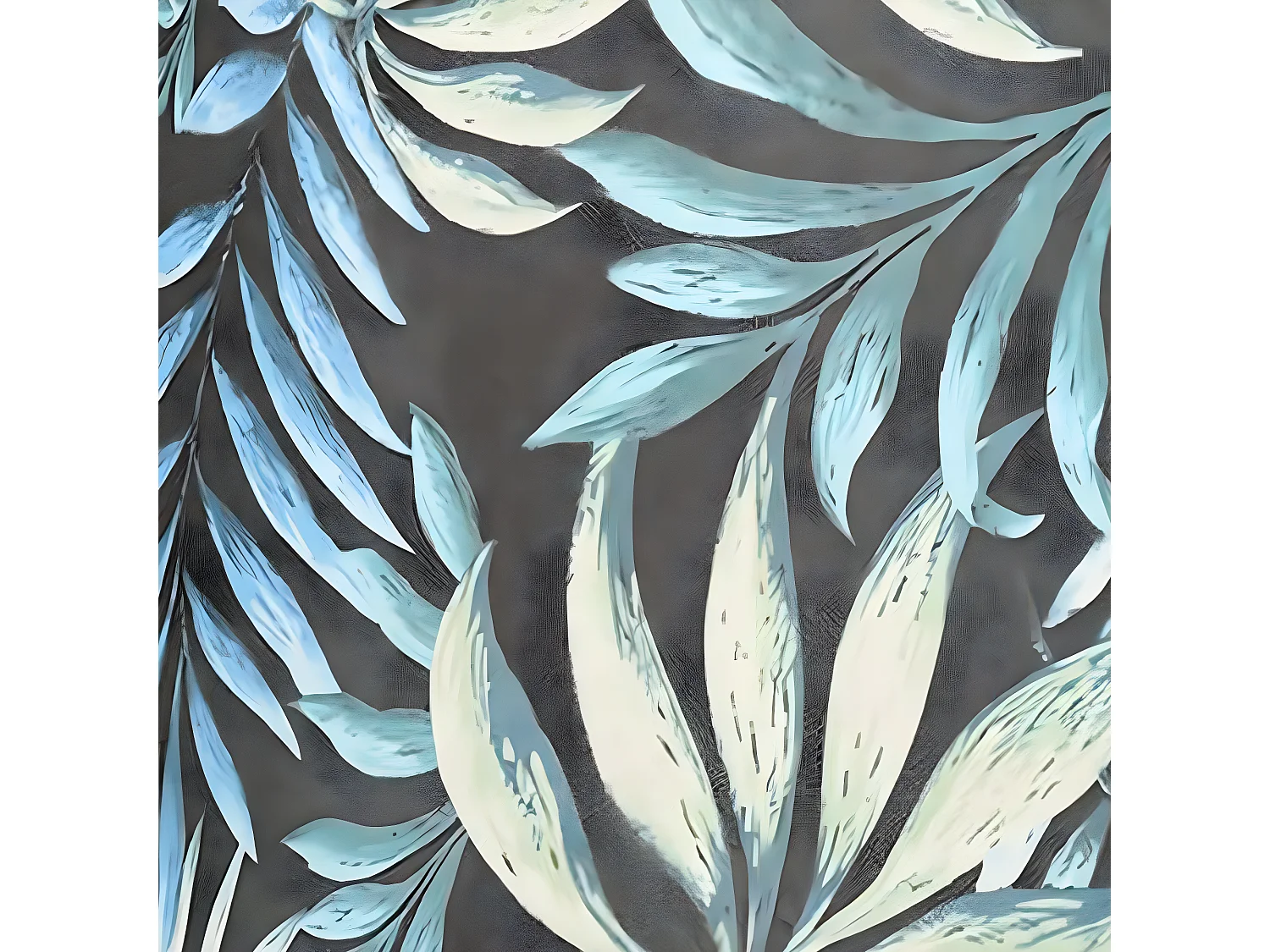 Suspension Tefe avec revêtement en tissu imprimés jungle bleue 1xE27 ø28cm