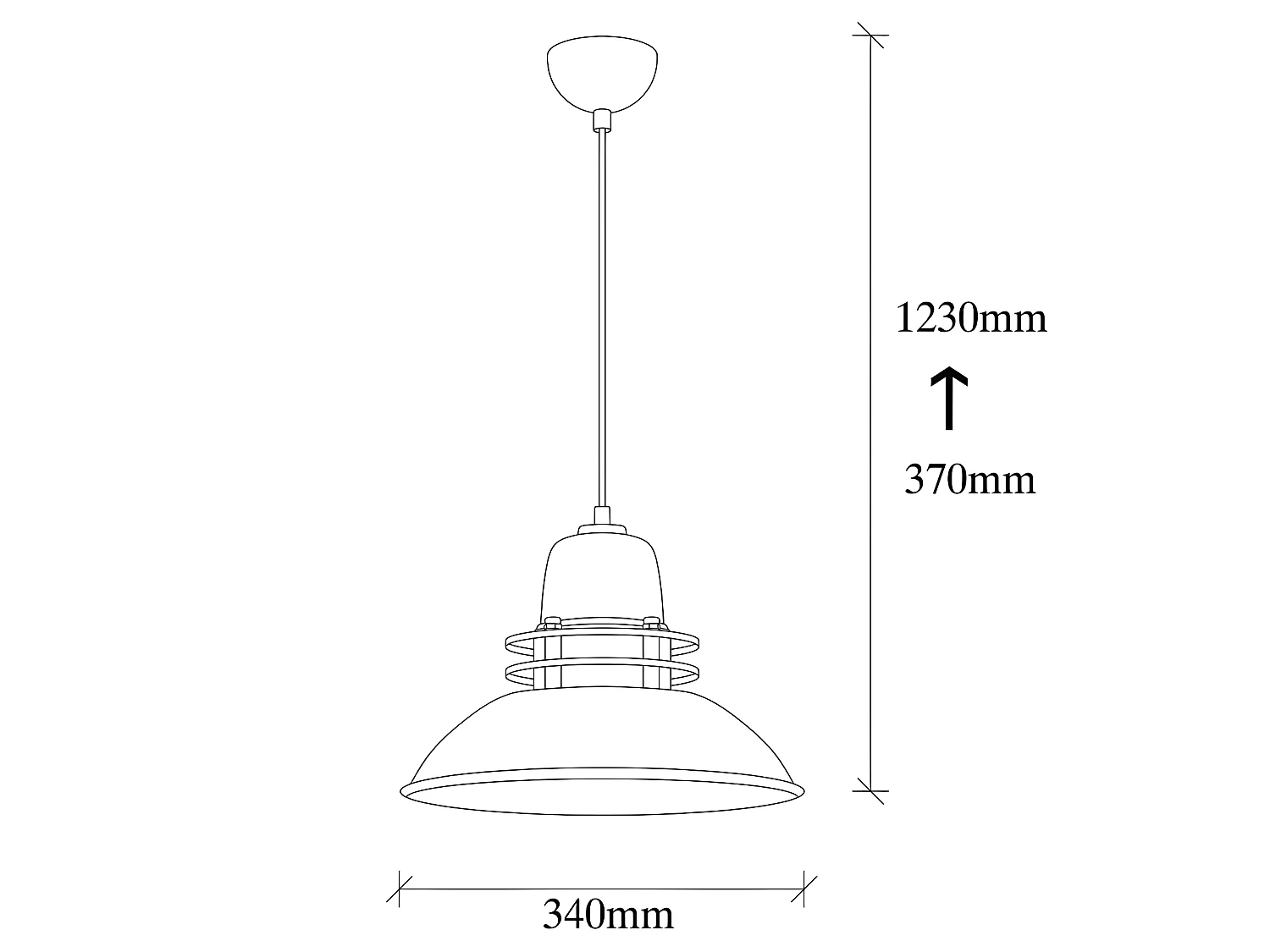 Schwarze Deckenleuchte Harvey mit dekorativem Gitter 1xE27 ø34cm