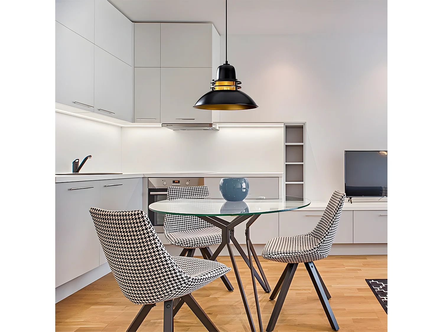 Plafonnier rétro vintage noir Harvey avec grille décorative 1xE27 ø34cm