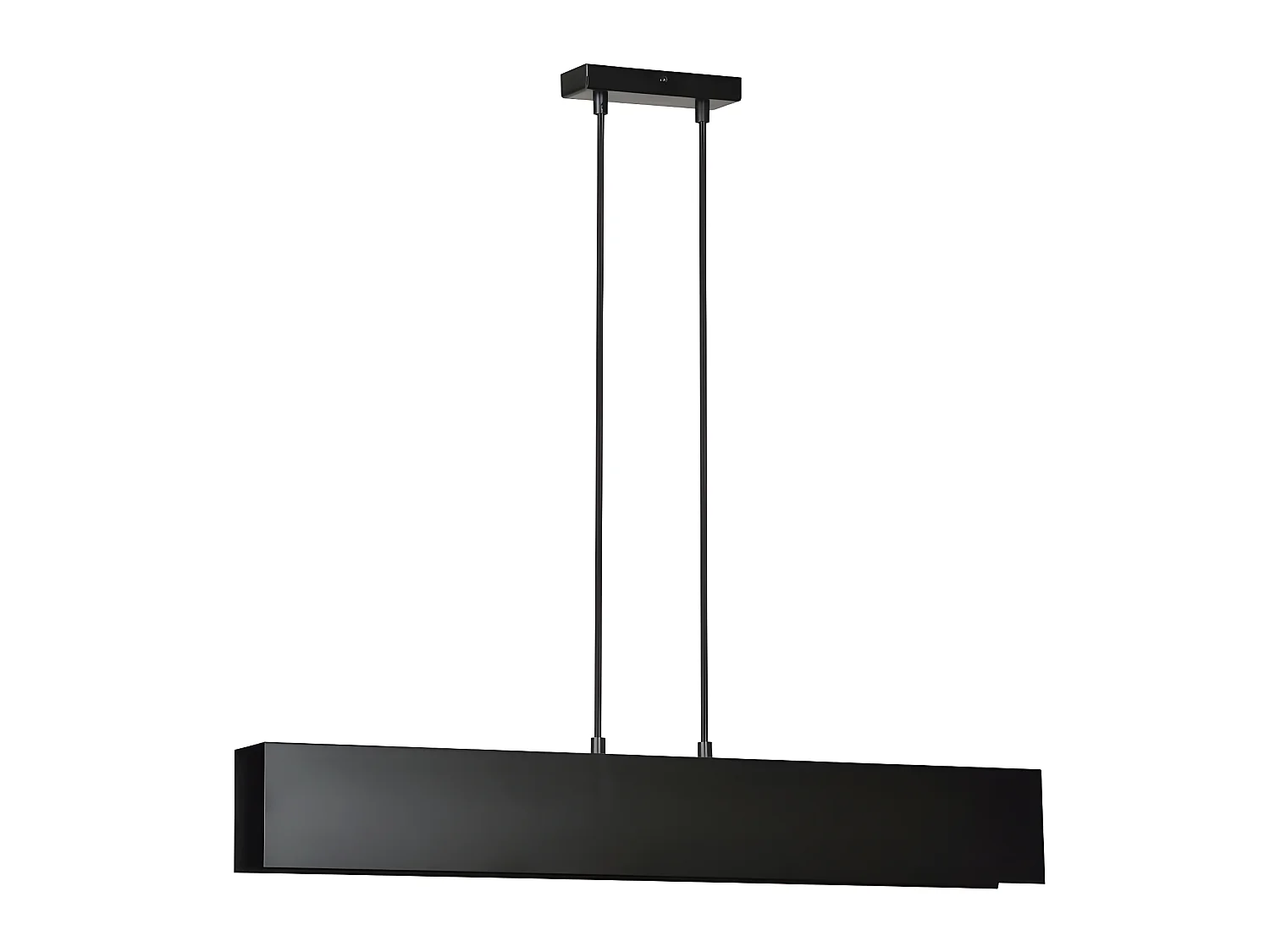 Lámpara de techo lineal Tarlen con estructura de metal rectangular de 3 luces 3xE27
