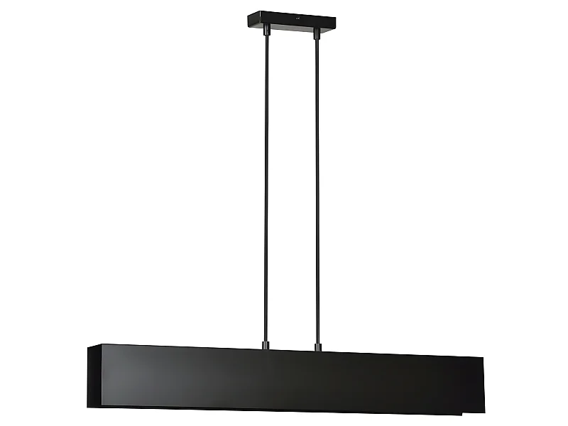 Plafonnier linéaire Tarlen avec structure métallique rectangulaire 3 lumières 3xE27