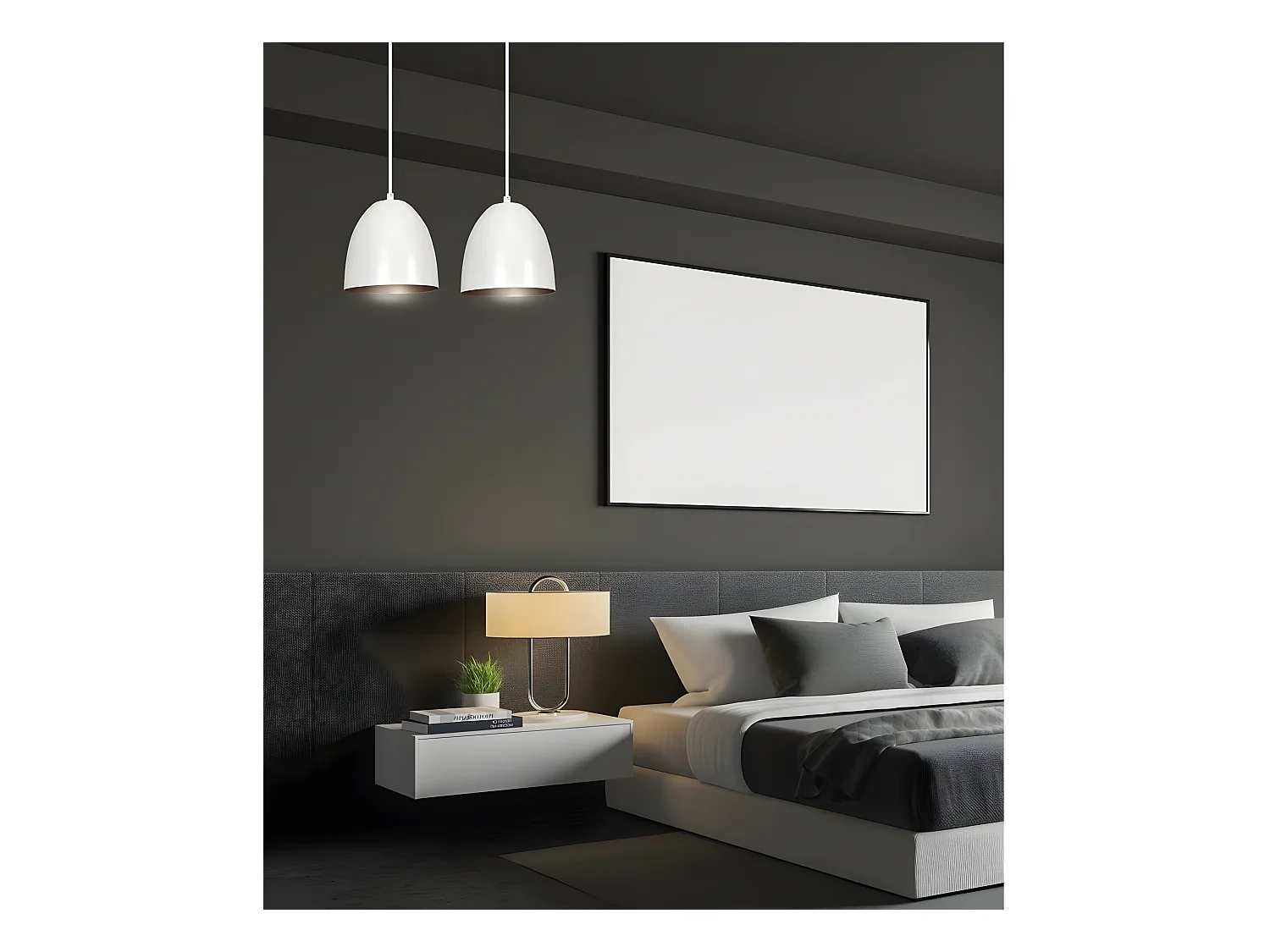 Regleta de techo Jonix nórdico con 2 pantallas en forma de cúpula blanco y dorado 2xE27