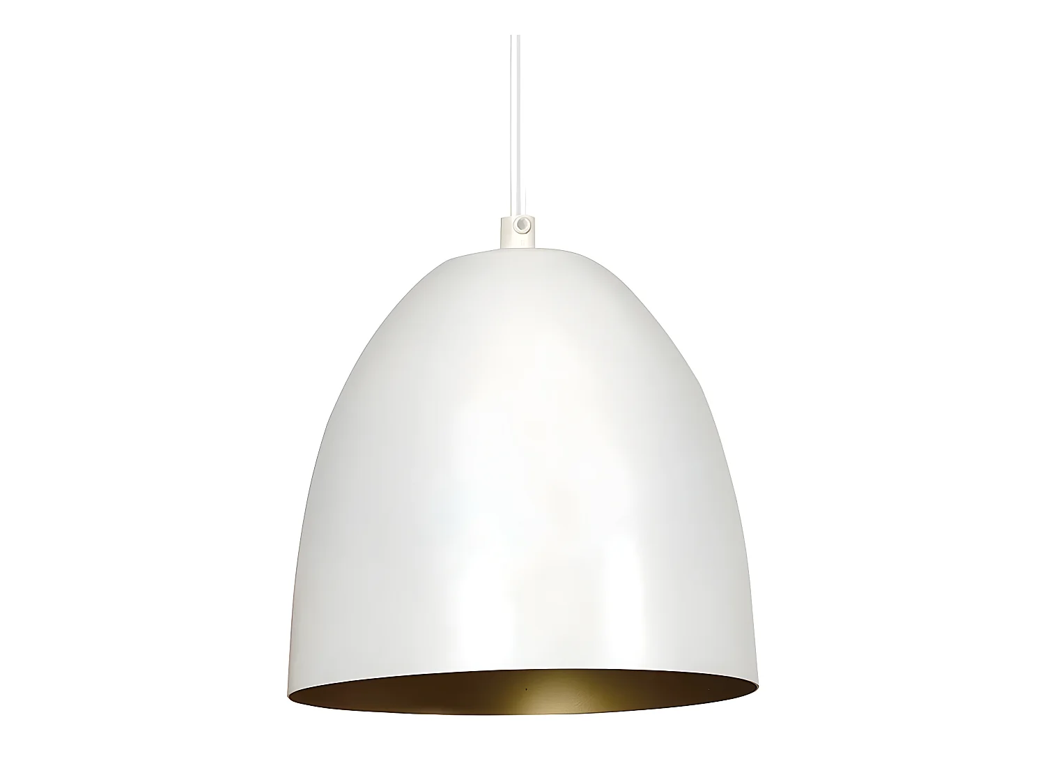 Regleta de techo Jonix nórdico con 2 pantallas en forma de cúpula blanco y dorado 2xE27