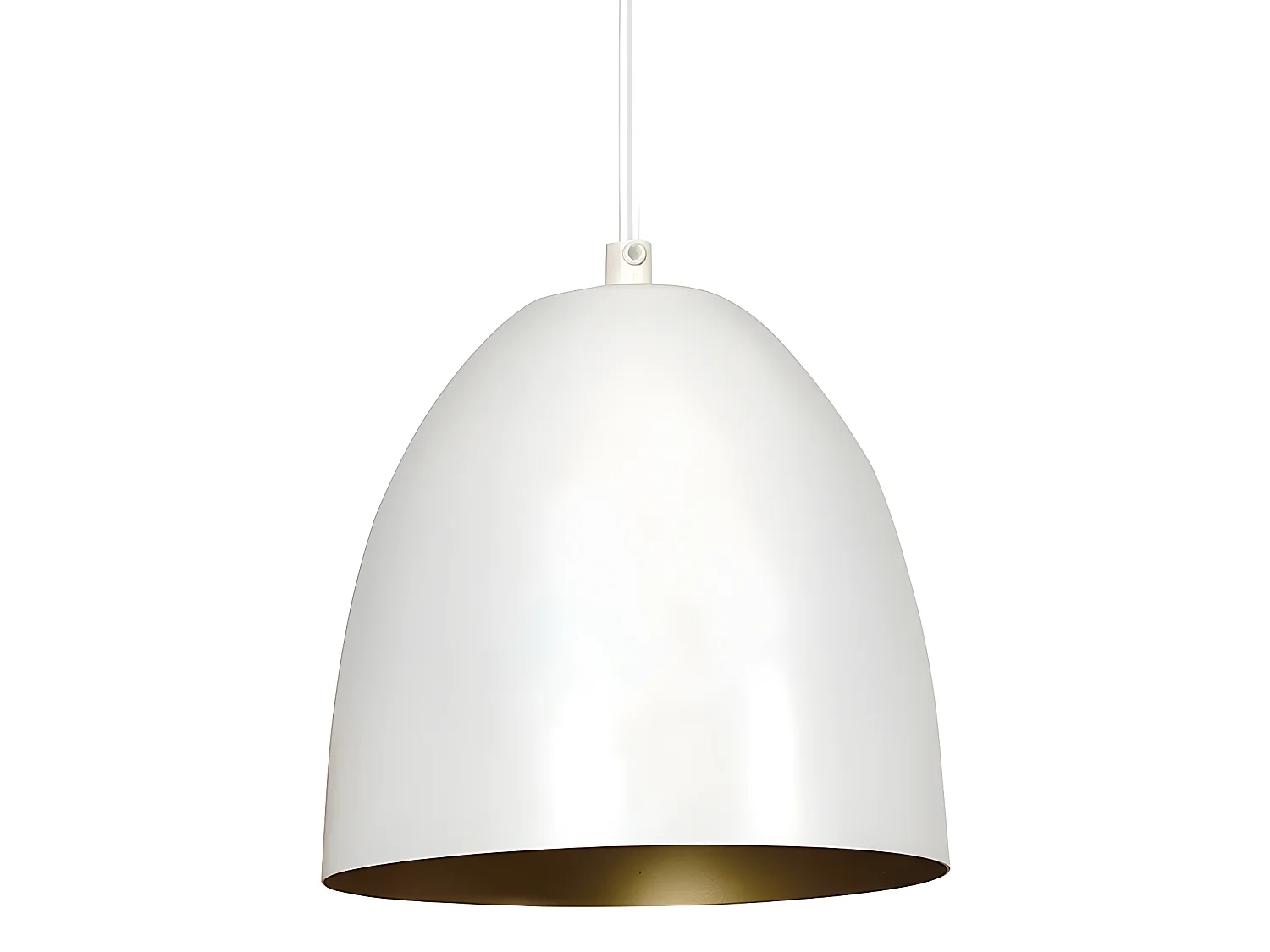 Jonix Nordic plafondstrip met 2 witte en gouden koepelvormige schermen 2xE27