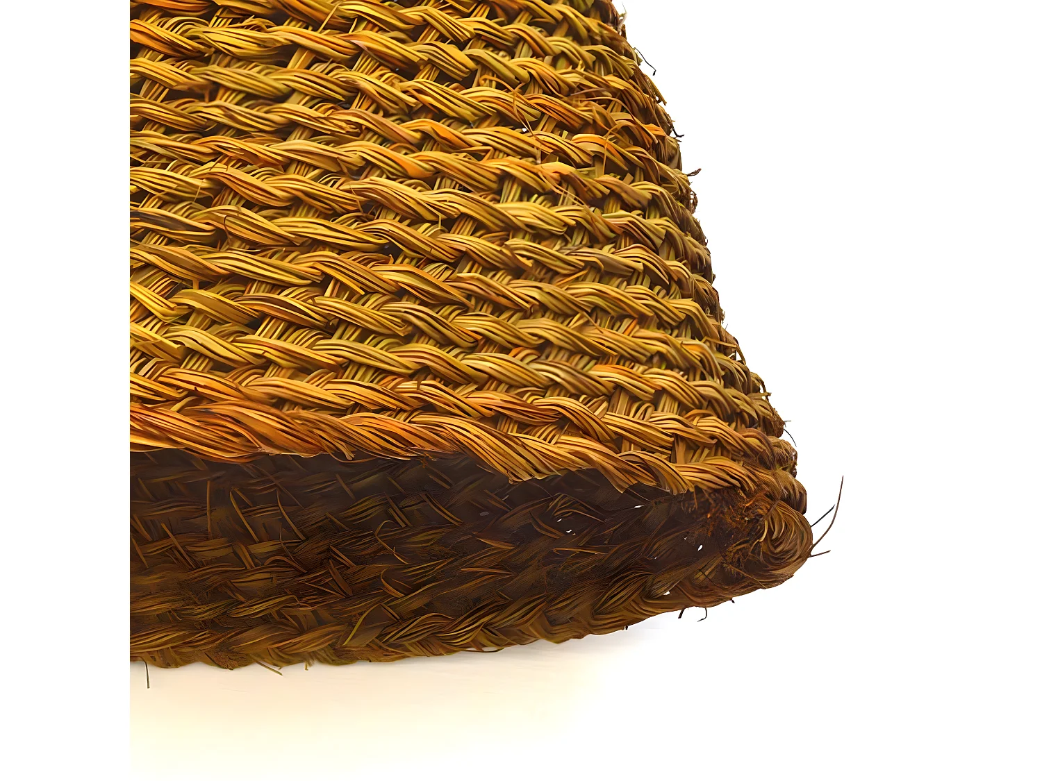 Plafonnier Eretisa fait main avec abat-jour en sparte naturel 1xE27 ø30cm