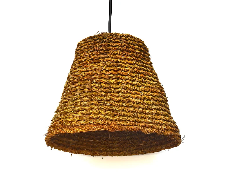 Plafonnier Eretisa fait main avec abat-jour en sparte naturel 1xE27 ø30cm