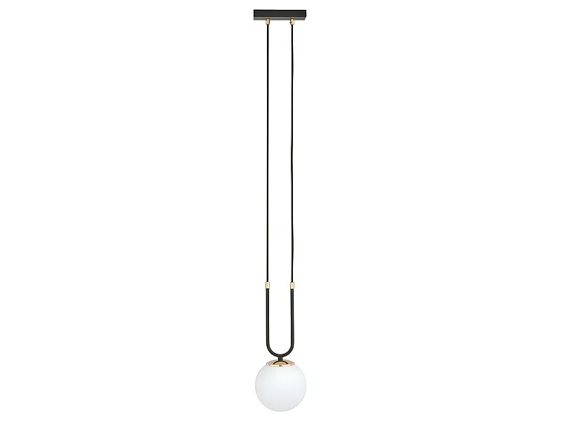 Hanglamp Megan met gouden details en glazen bol 1xE14 ø15cm