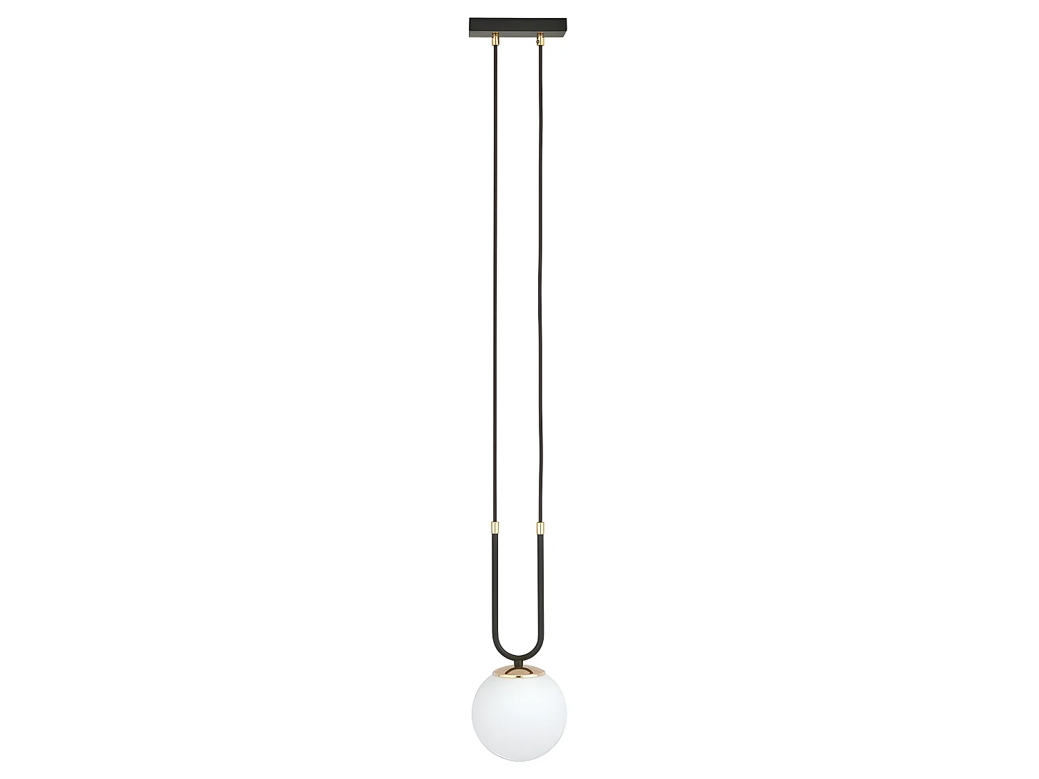 Hanglamp Megan met gouden details en glazen bol 1xE14 ø15cm