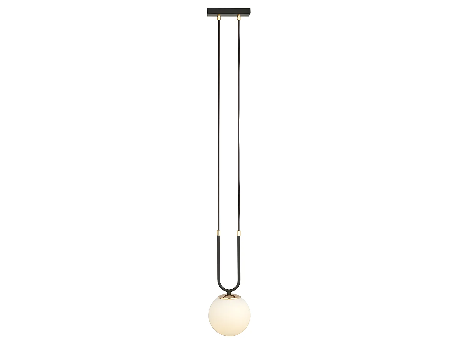 Hanglamp Megan met gouden details en glazen bol 1xE14 ø15cm
