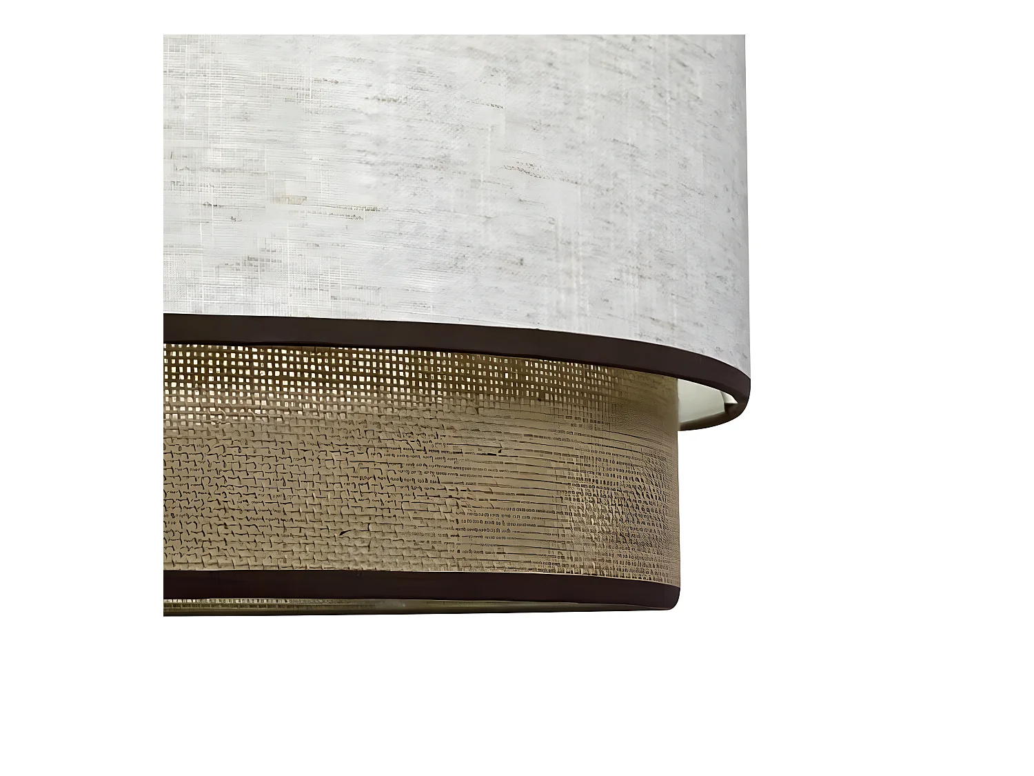 Batana hanglamp met gemarmerde bruine kap en donkerbruine lijnen 1xE27 ø40cm