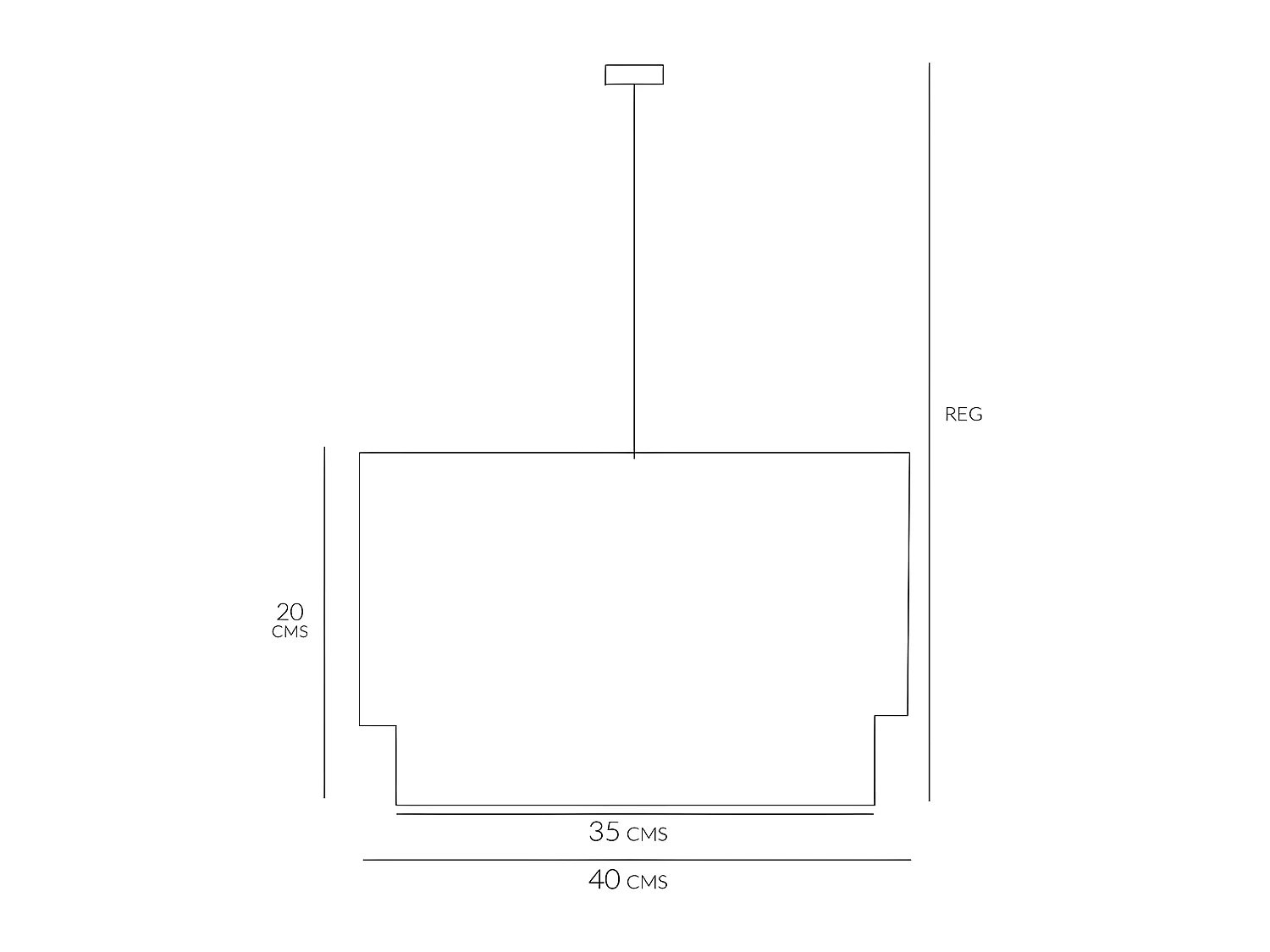 Batana hanglamp met gemarmerde bruine kap en donkerbruine lijnen 1xE27 ø40cm