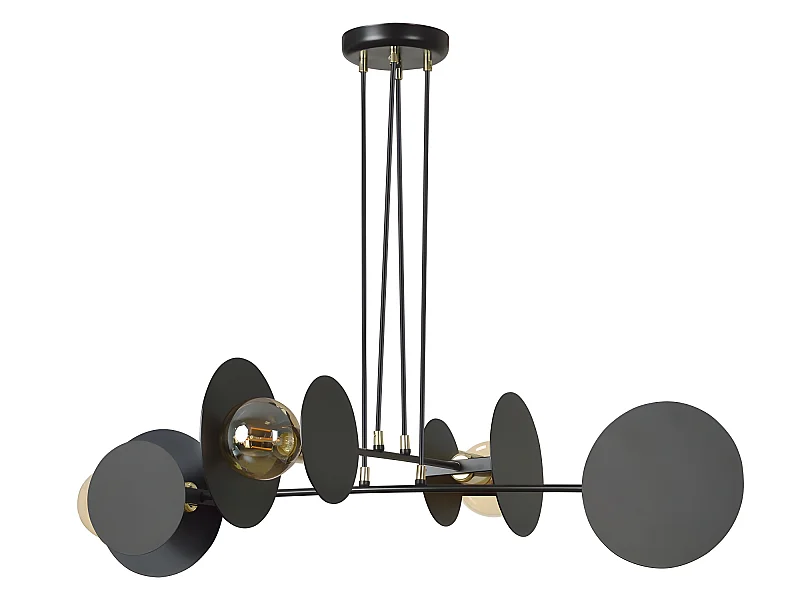 Plafonnier Denis moderne avec 8 pièces circulaires et 4 douilles 4xE27 ø96cm