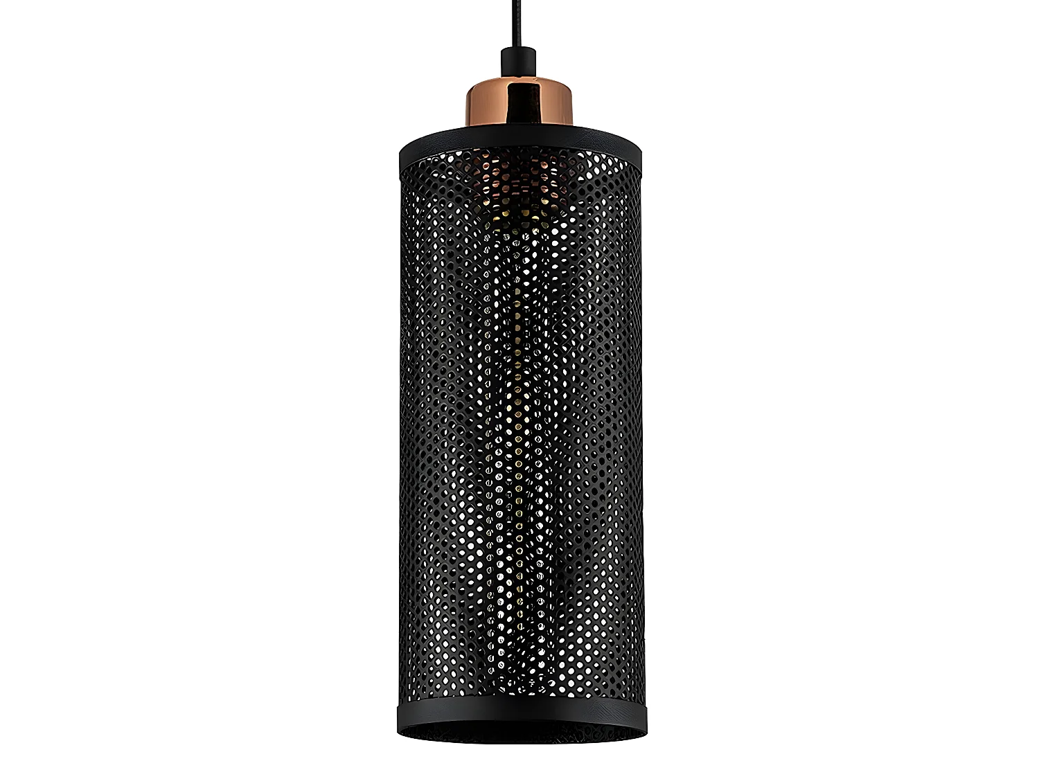 Moderne Hanglamp Marismo met 3 zwarte rasterkappen 3xE27