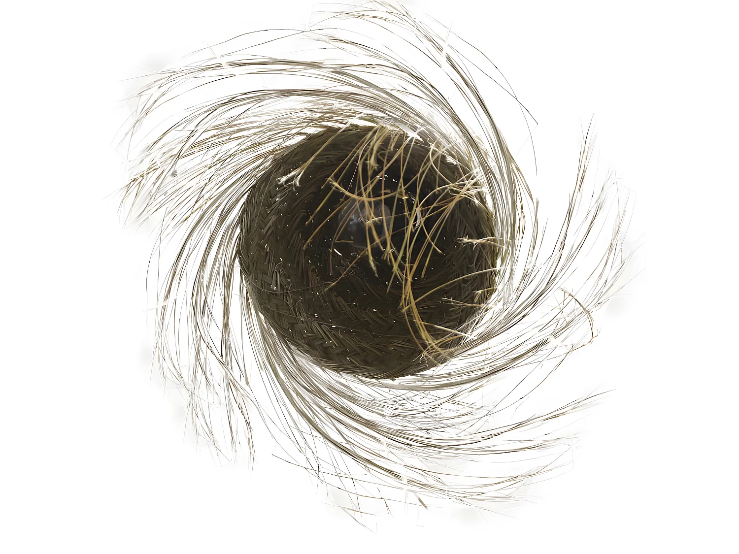 Handgemaakte Nida hanglamp met natuurlijke esparto kap 1xE27 ø31cm