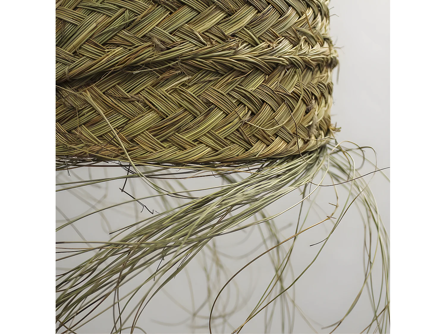 Handgemaakte Nida hanglamp met natuurlijke esparto kap 1xE27 ø31cm