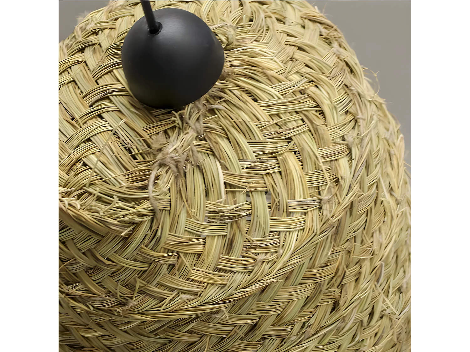 Handgemaakte Nida hanglamp met natuurlijke esparto kap 1xE27 ø31cm