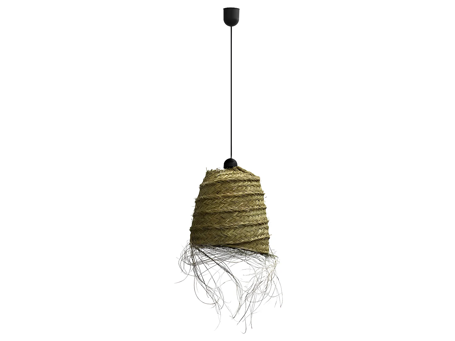 Handgemaakte Nida hanglamp met natuurlijke esparto kap 1xE27 ø31cm