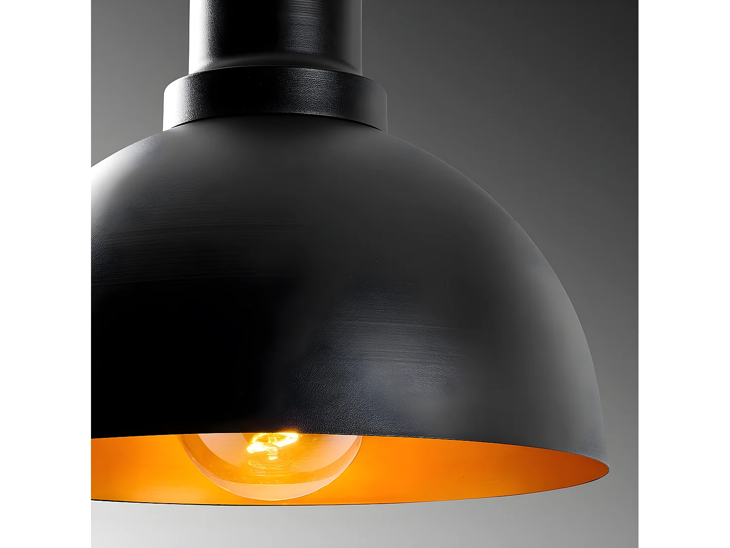 Suspension Nordic Momo avec abat-jour en métal noir 1xE27 ø30cm