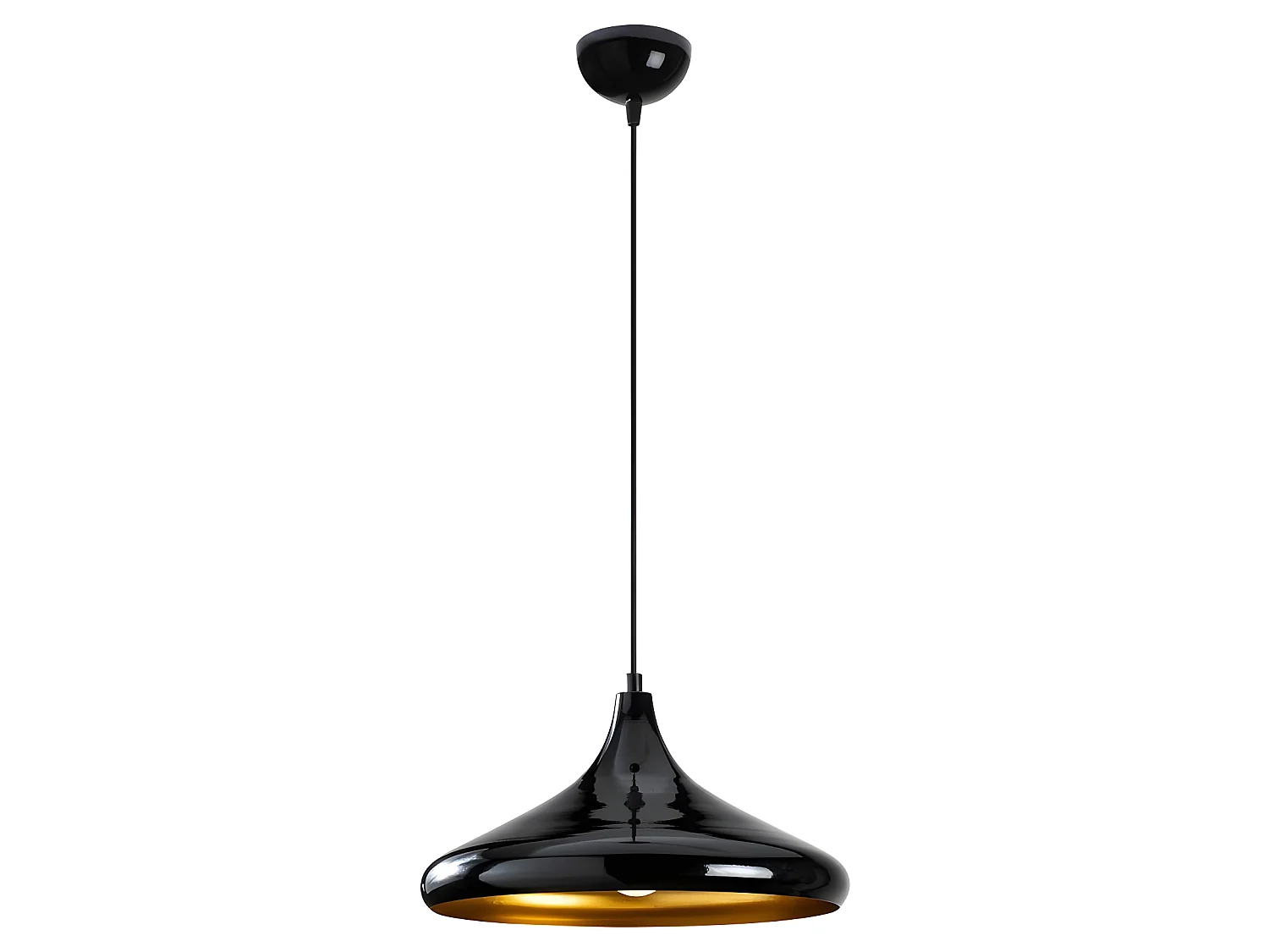 Candeeiro suspenso Harvey em metal preto 1xE27 ø35cm