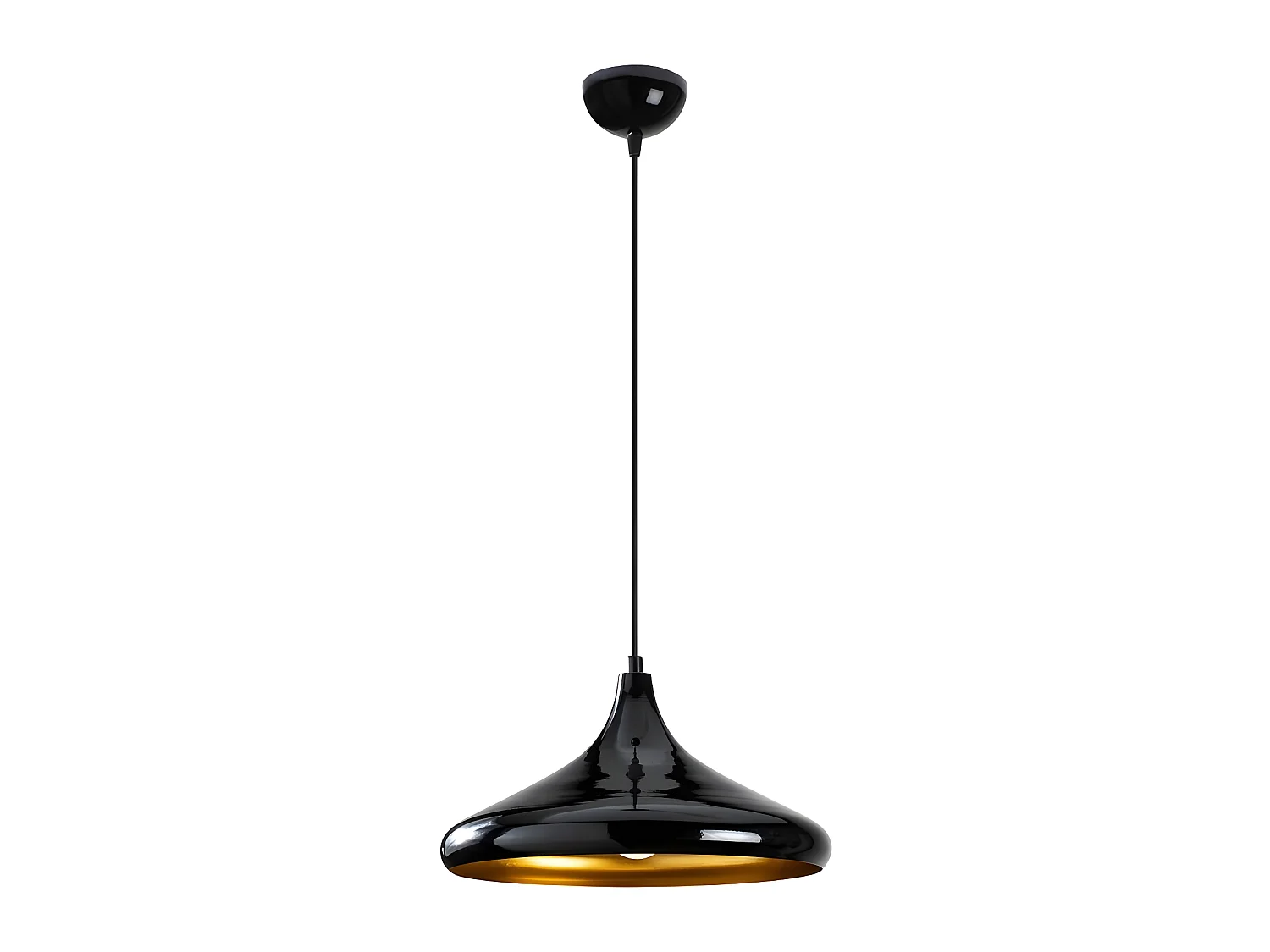Suspension Harvey en métal noir 1xE27 ø35cm