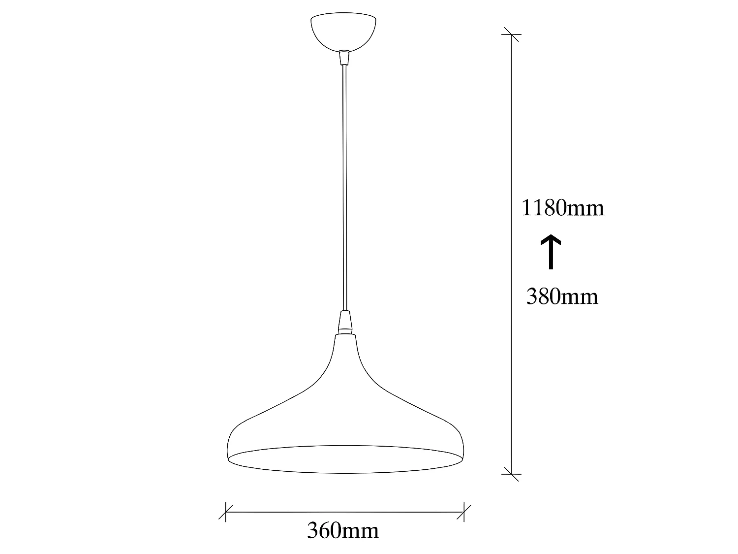 Suspension rétro vintage en métal doré Asney 1xE27 ø36cm