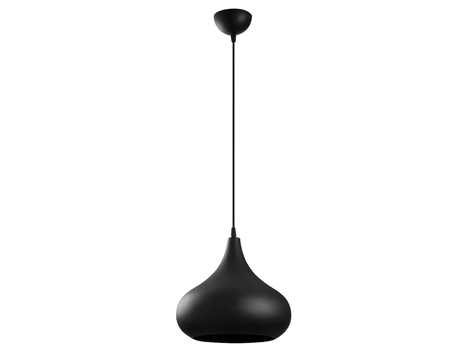 Lampada a sospensione minimalista Sami con paralume in metallo nero 1xE27 ø30cm
