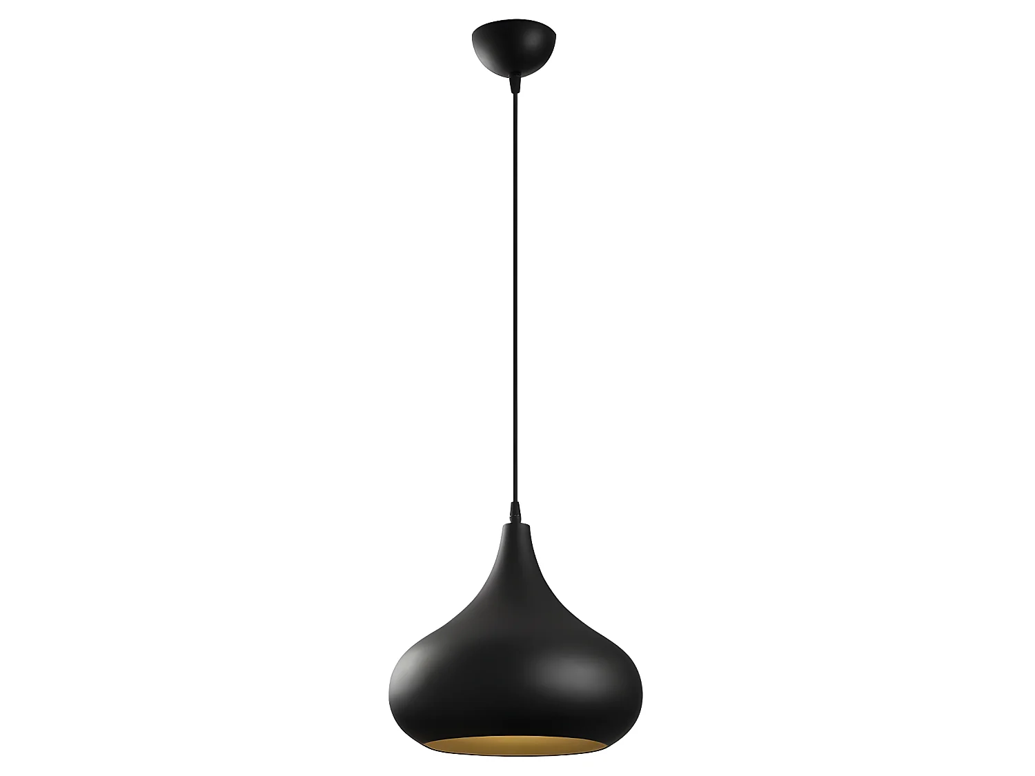 Lampada a sospensione minimalista Sami con paralume in metallo nero 1xE27 ø30cm
