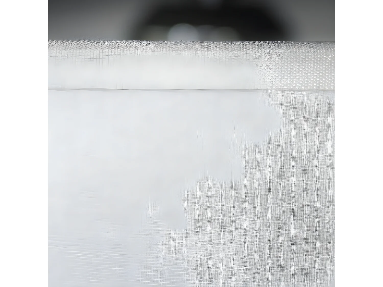 Lámpara colgante artesanal Medina con franja gris y pantalla de lino blanco 1xE27 ø40cm