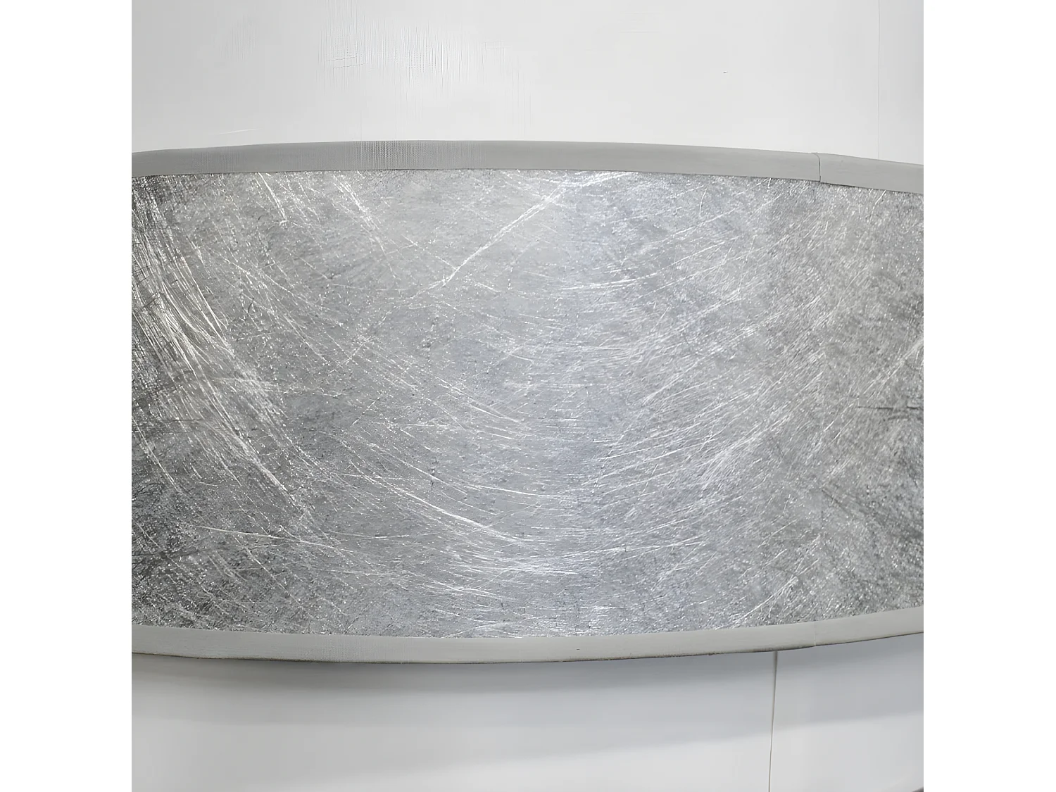 Lámpara colgante artesanal Medina con franja gris y pantalla de lino blanco 1xE27 ø40cm