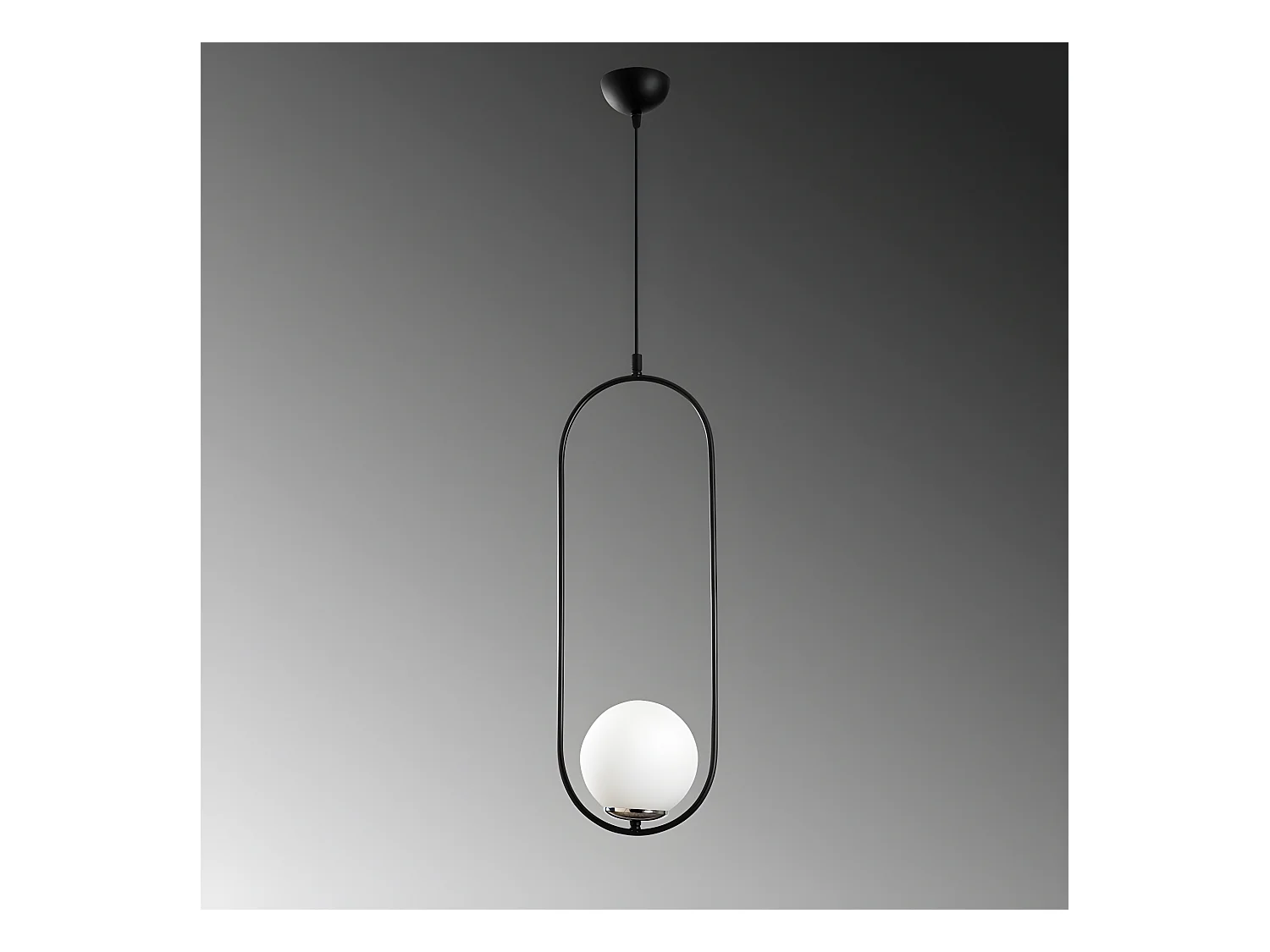 Moderne Garet hanglamp met glazen bol 1xE27