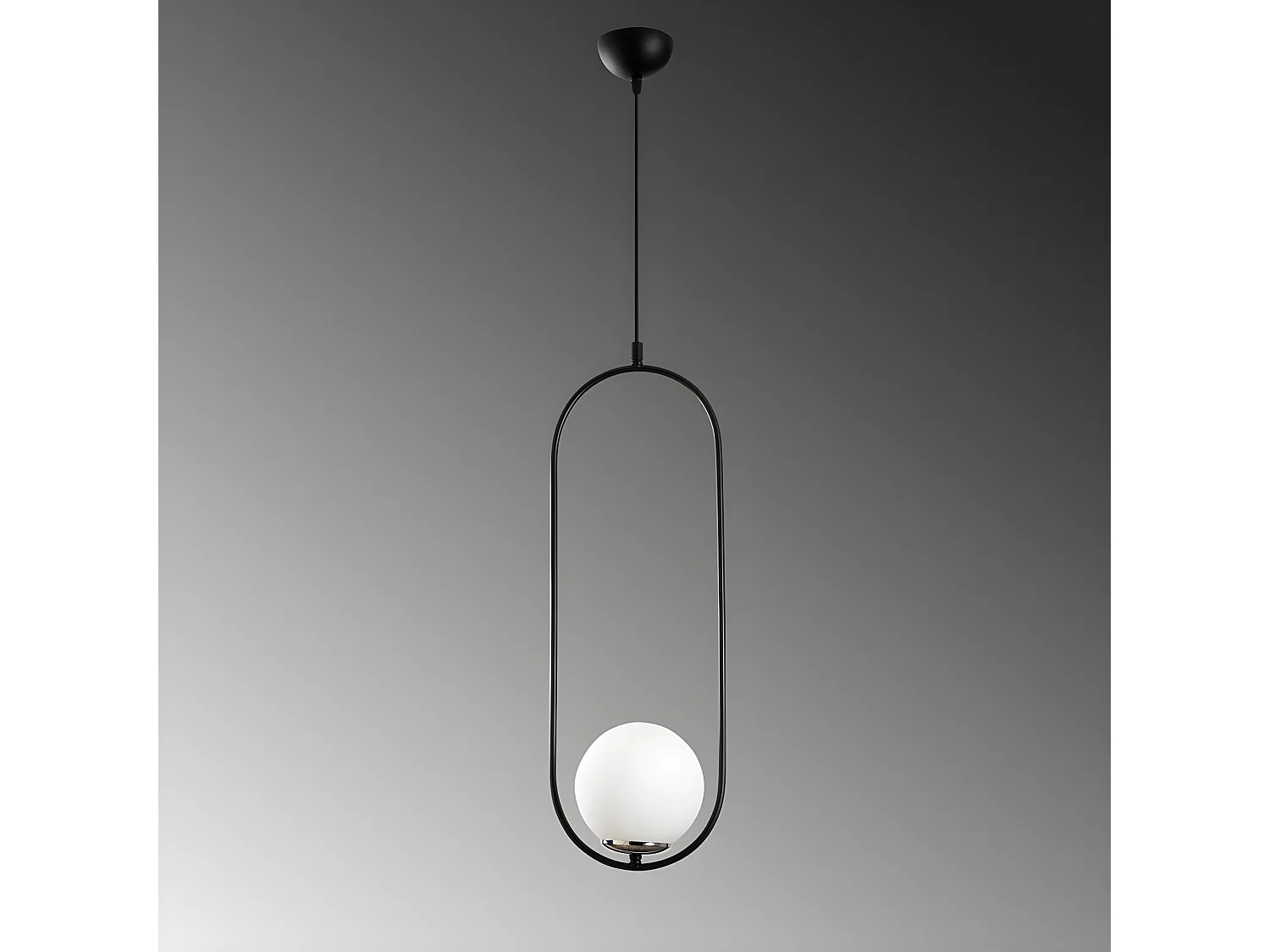 Moderne Garet hanglamp met glazen bol 1xE27