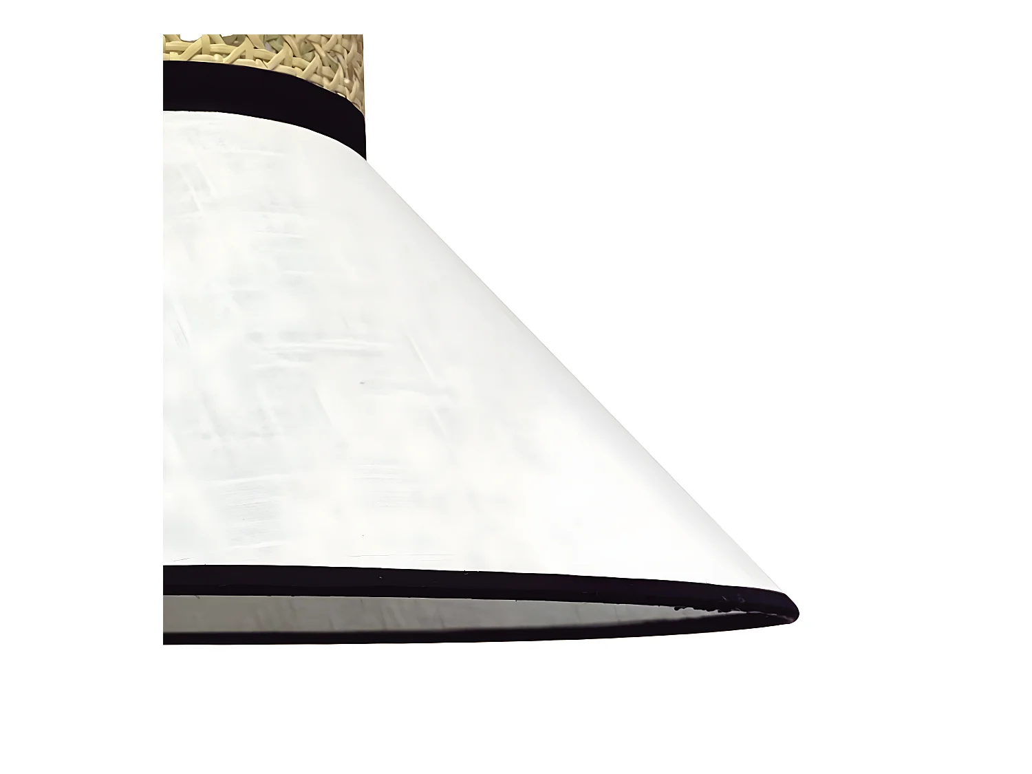 Candeeiro suspenso natural Marcanda com abajur de linho branco e ráfia 1xE27 ø40cm