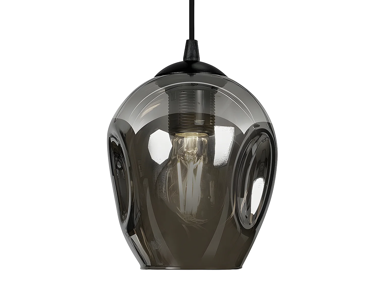 Suspension Maranto avec 3 câbles mobiles et 3 abat-jour colorés 3xE27