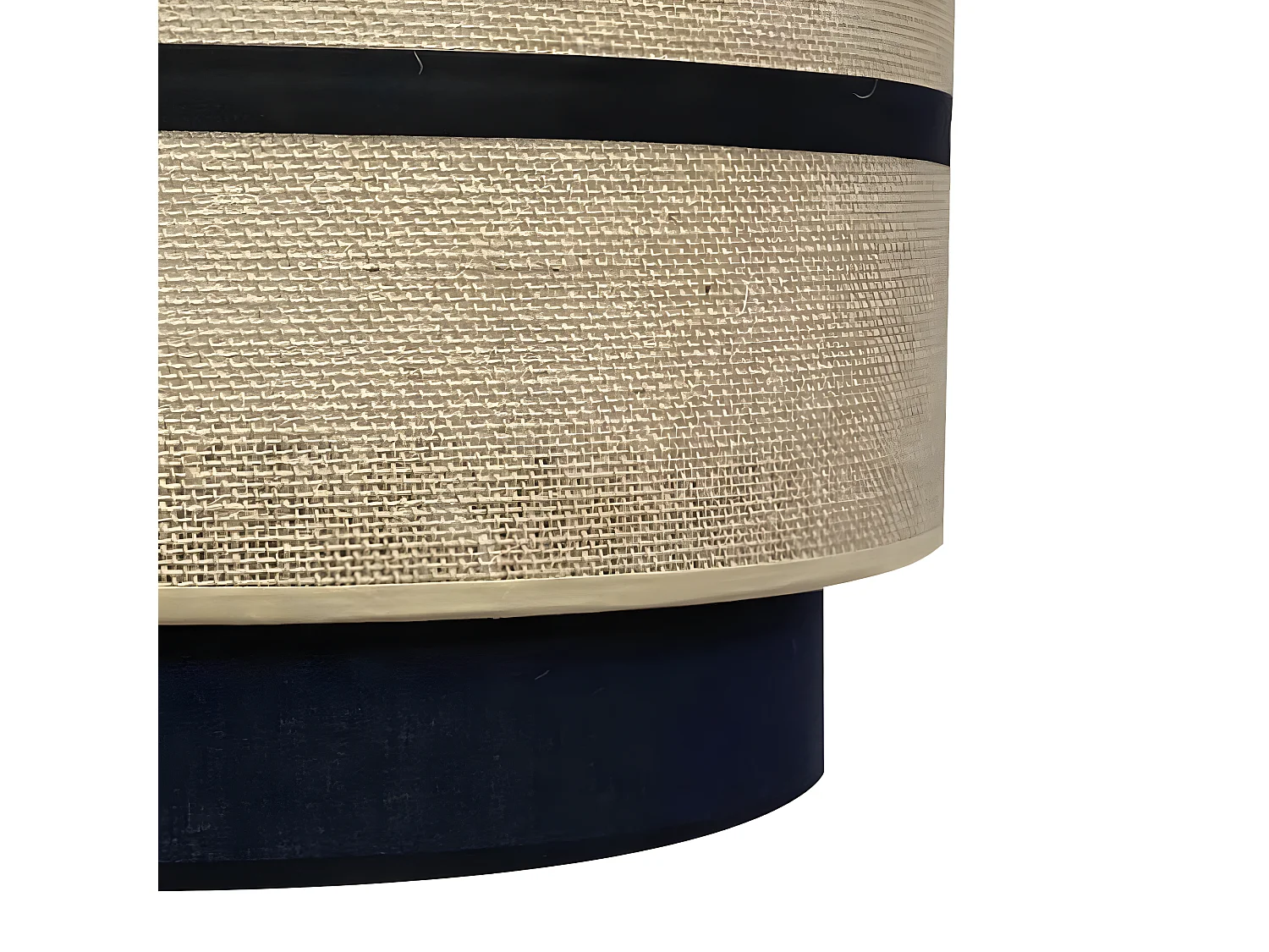 Suspension Nimura avec abat-jour en lin et sac noir 1xE27 ø40cm