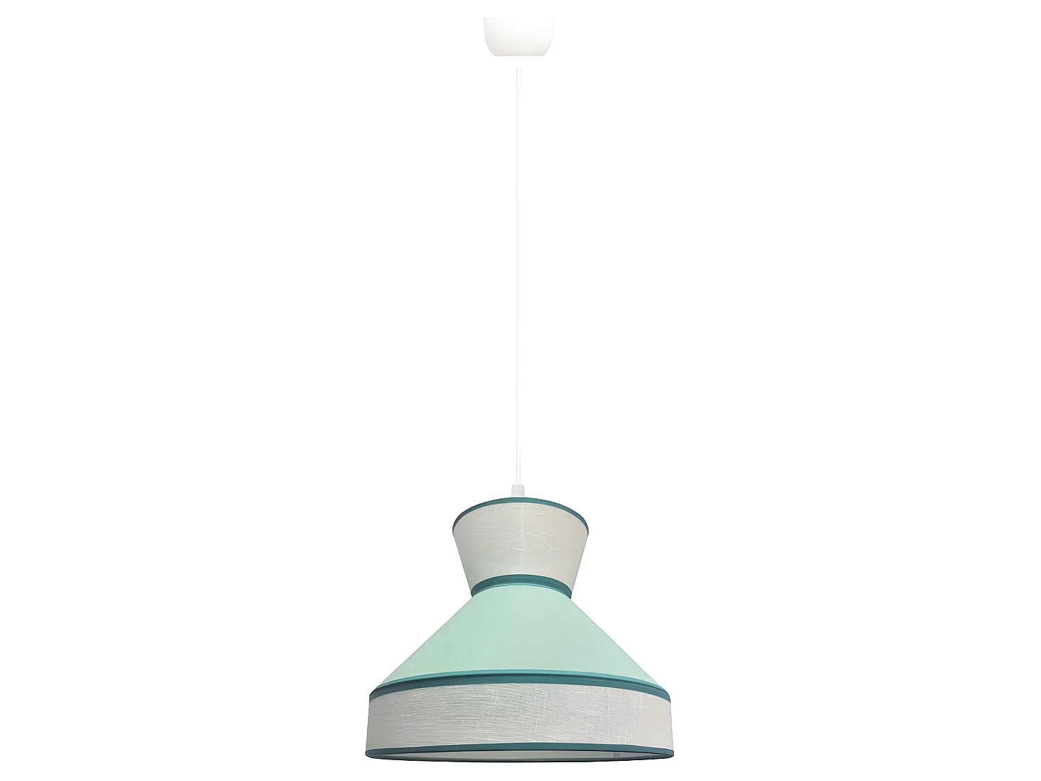 Kinder - Pendelleuchte Ardabil mit blau-türkisem Stofflampenschirm 1xE27 ø40cm