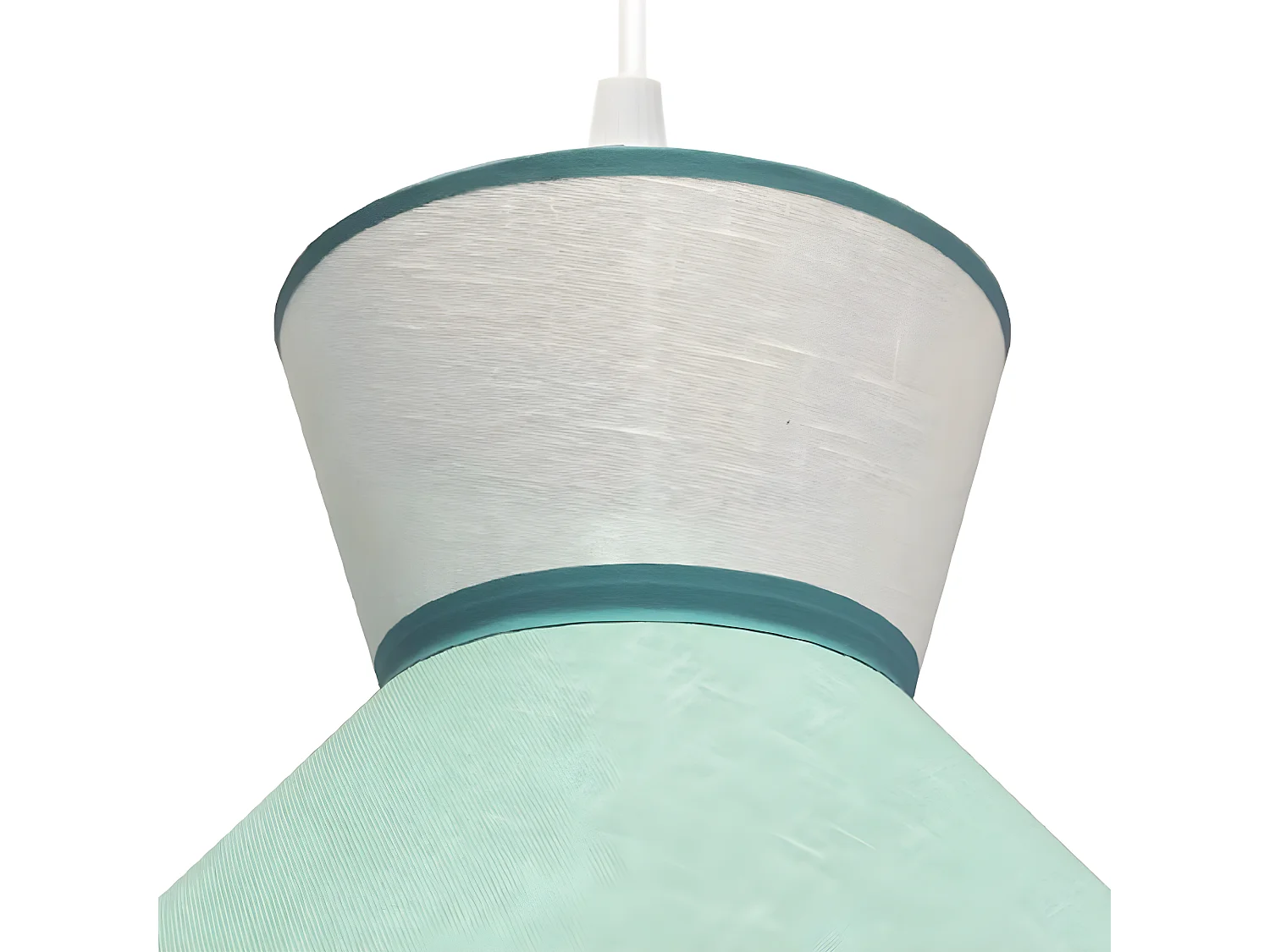 Kinder - Pendelleuchte Ardabil mit blau-türkisem Stofflampenschirm 1xE27 ø40cm