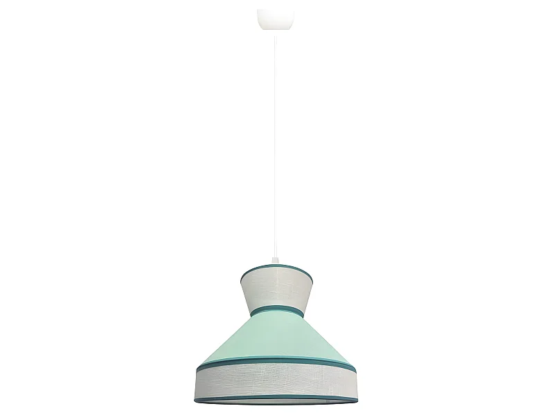 Kinder - Pendelleuchte Ardabil mit blau-türkisem Stofflampenschirm 1xE27 ø40cm