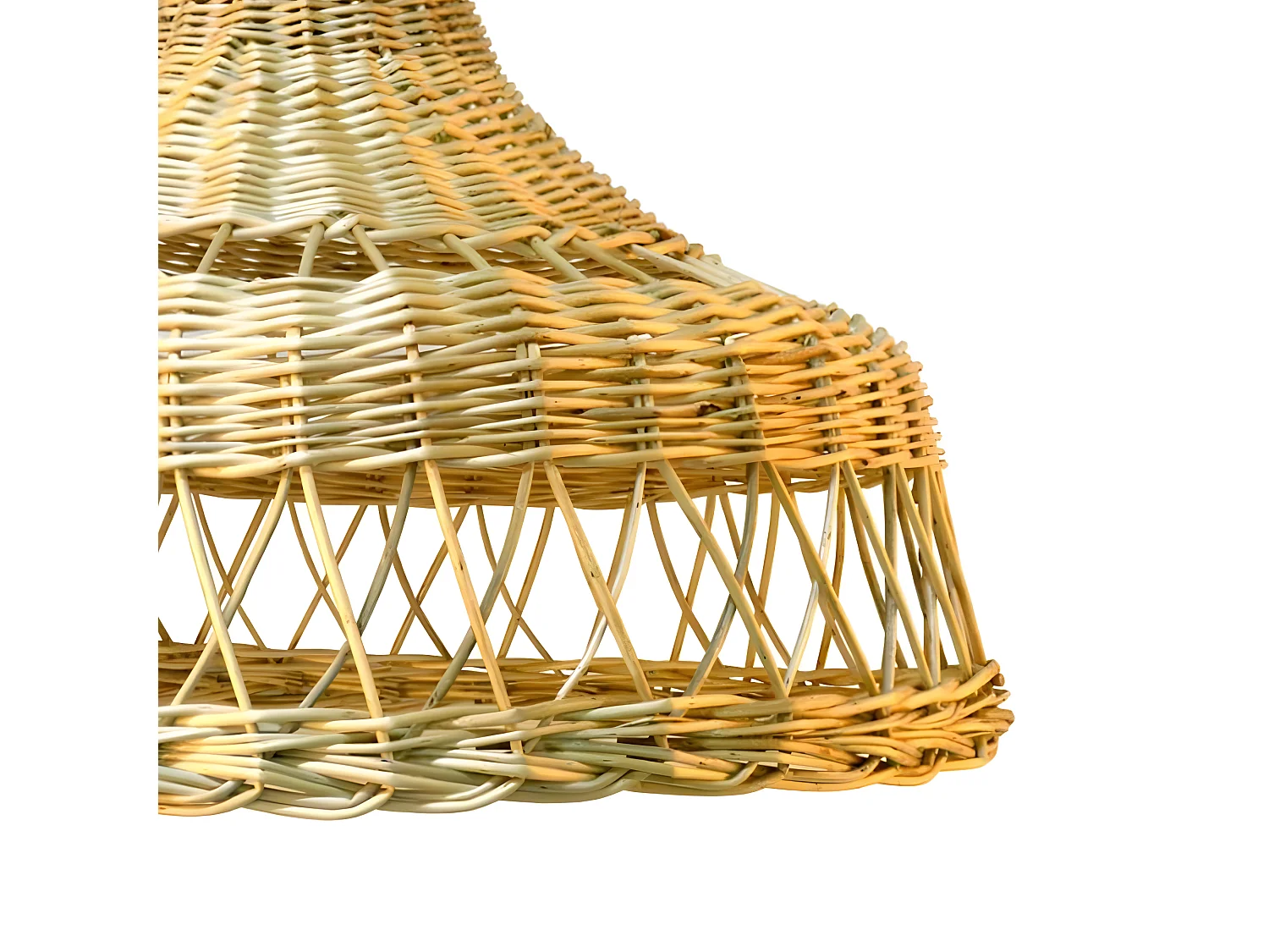 Miresa handgemaakte plafondlamp met naturel rieten kap 1xE27 ø60cm