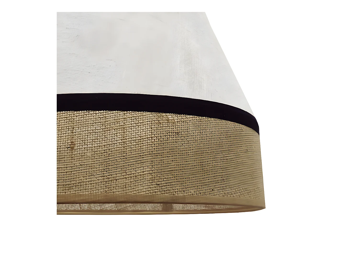 Candeeiro suspenso Licade com abajur de linho castanho marmoreado e risca preta 1xE27 ø35cm