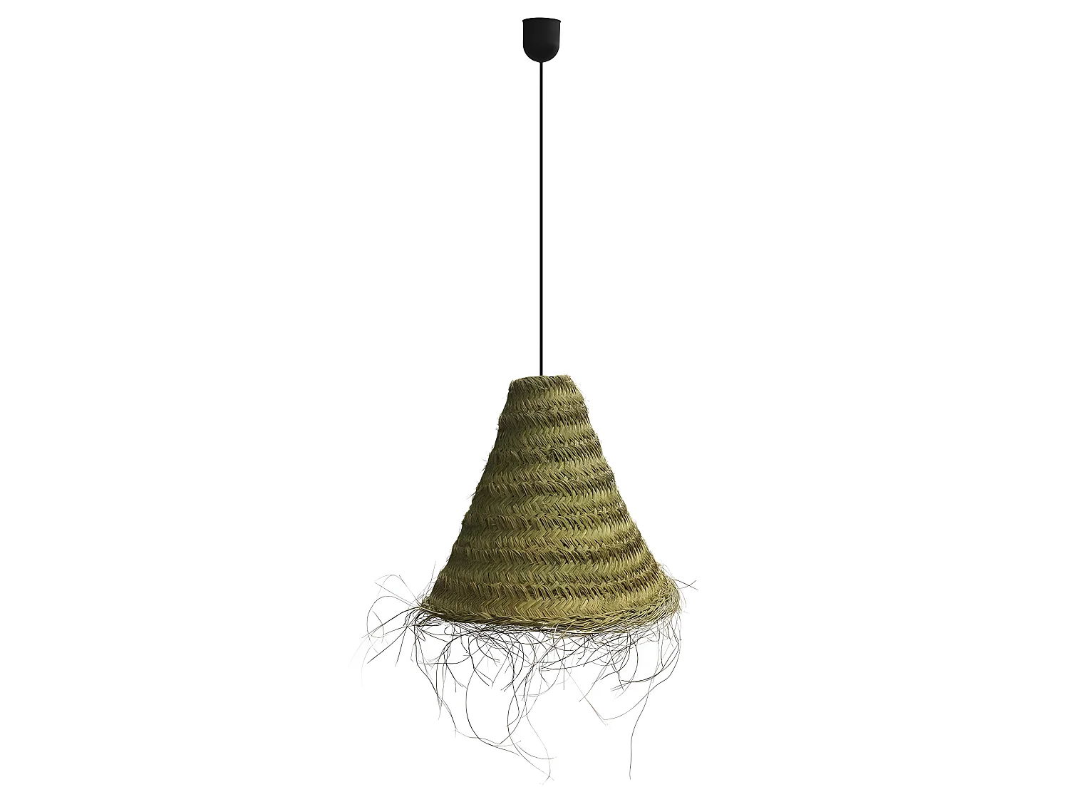 Pendelleuchte Nidas im Boho-Chic-Stil mit Lampenschirm aus Espartogras 1xE27 ø54cm