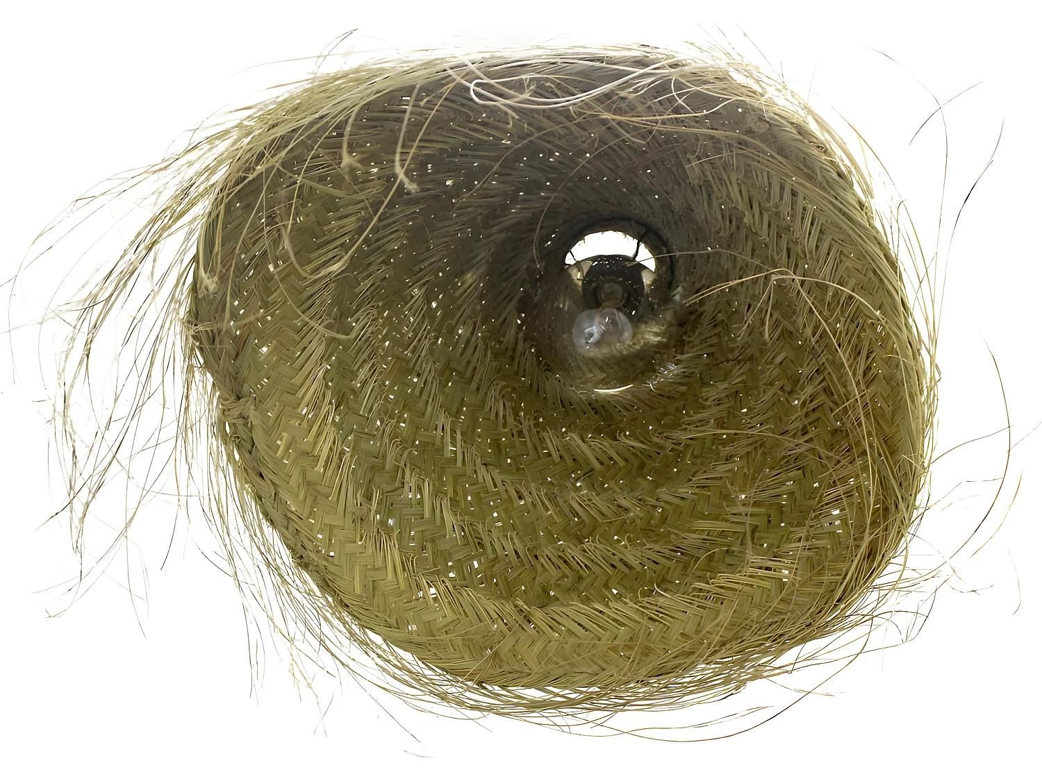 Pendelleuchte Nidas im Boho-Chic-Stil mit Lampenschirm aus Espartogras 1xE27 ø54cm