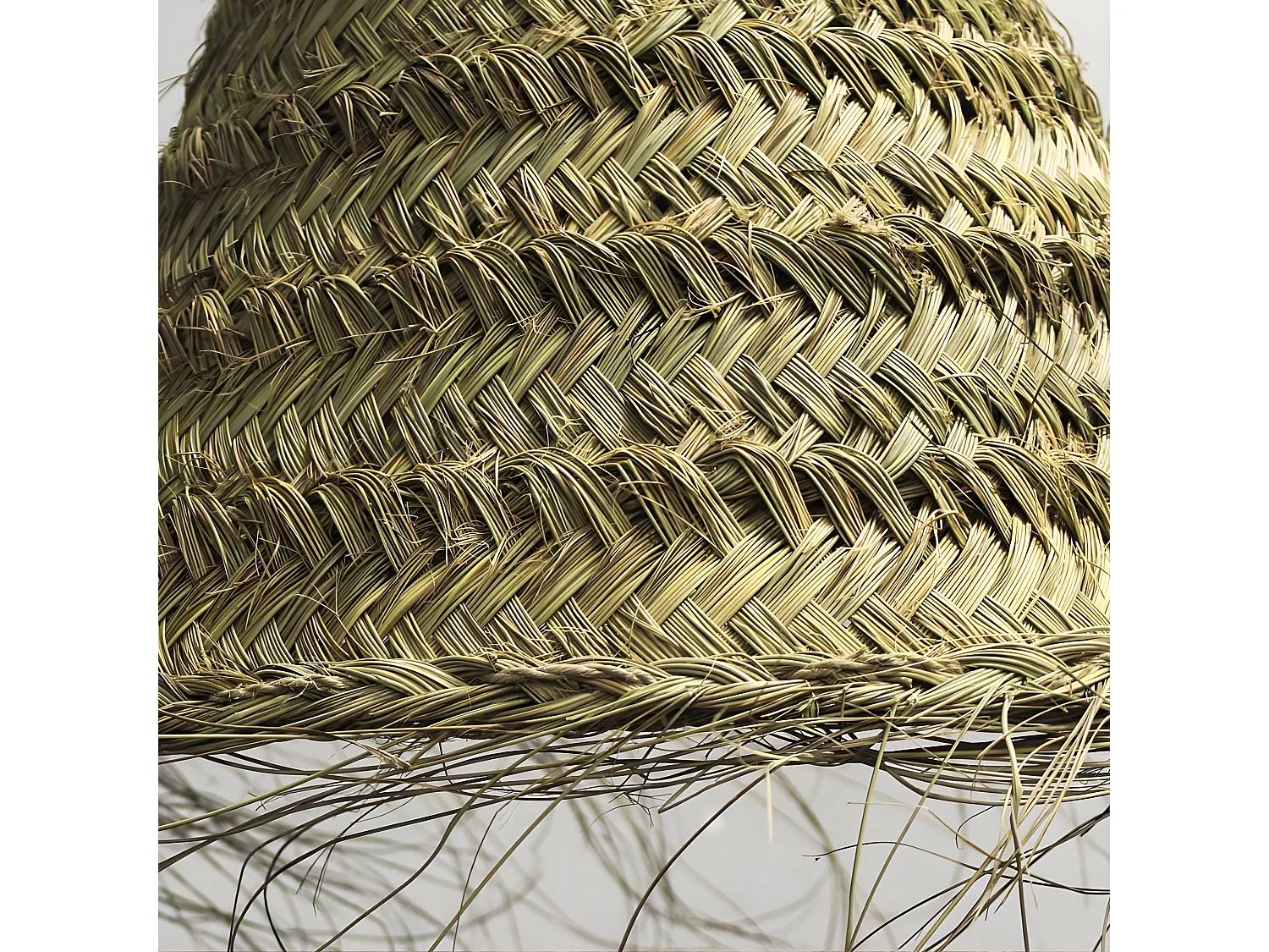 Pendelleuchte Nidas im Boho-Chic-Stil mit Lampenschirm aus Espartogras 1xE27 ø54cm