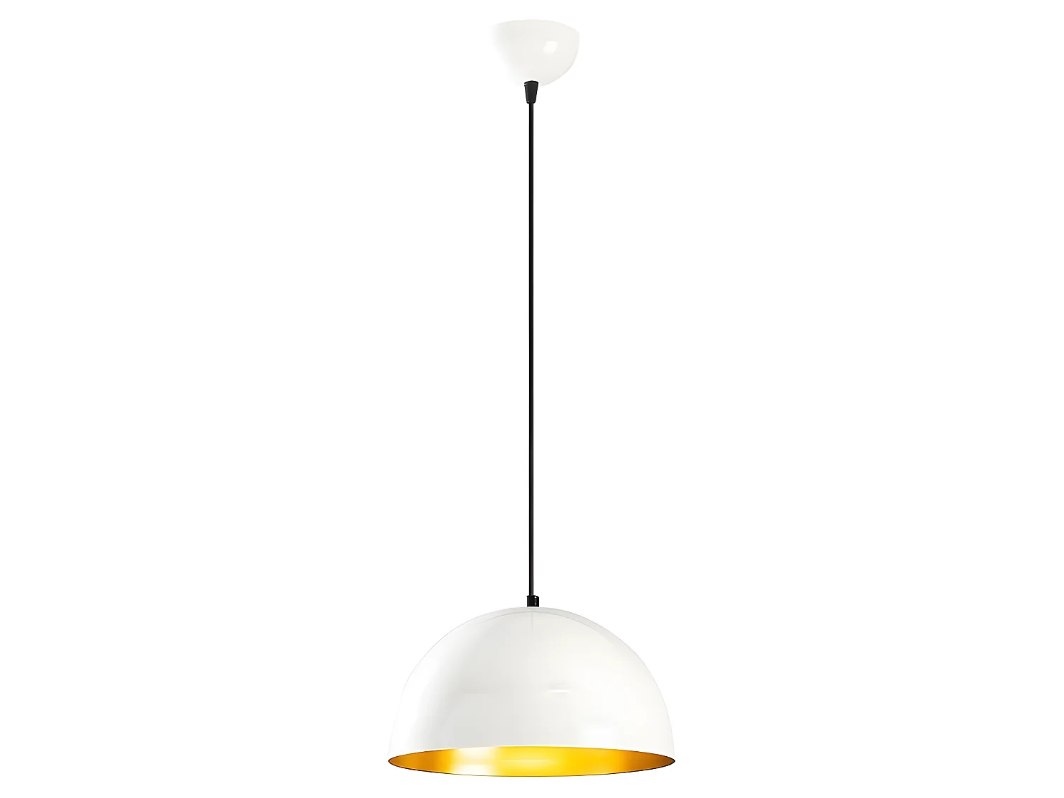 Pendelleuchte Harvey mit weißem kuppelförmigem Lampenschirm 1xE27 ø30cm