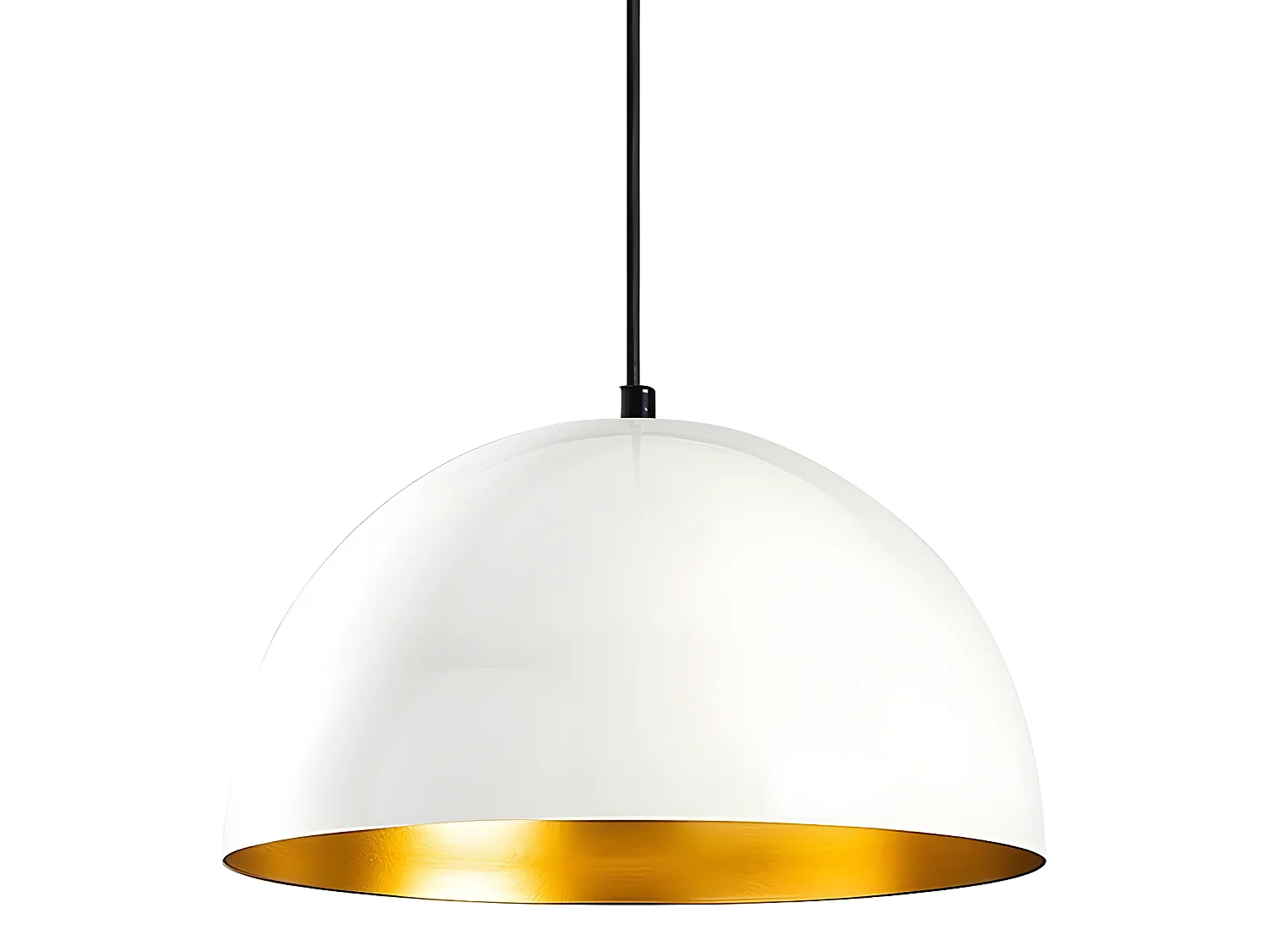 Pendelleuchte Harvey mit weißem kuppelförmigem Lampenschirm 1xE27 ø30cm