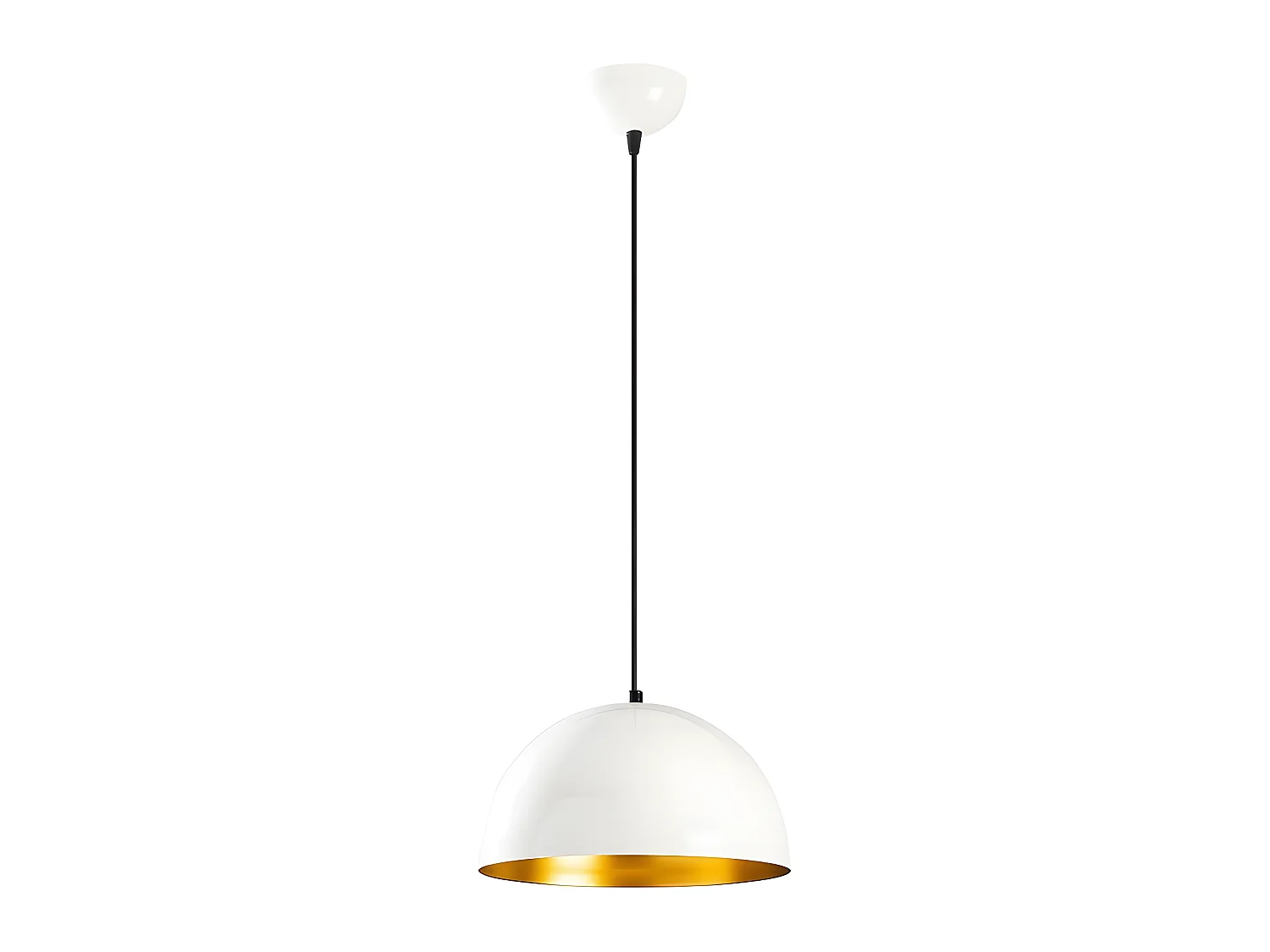 Suspension Harvey avec abat-jour en forme de dôme blanc 1xE27 ø30cm