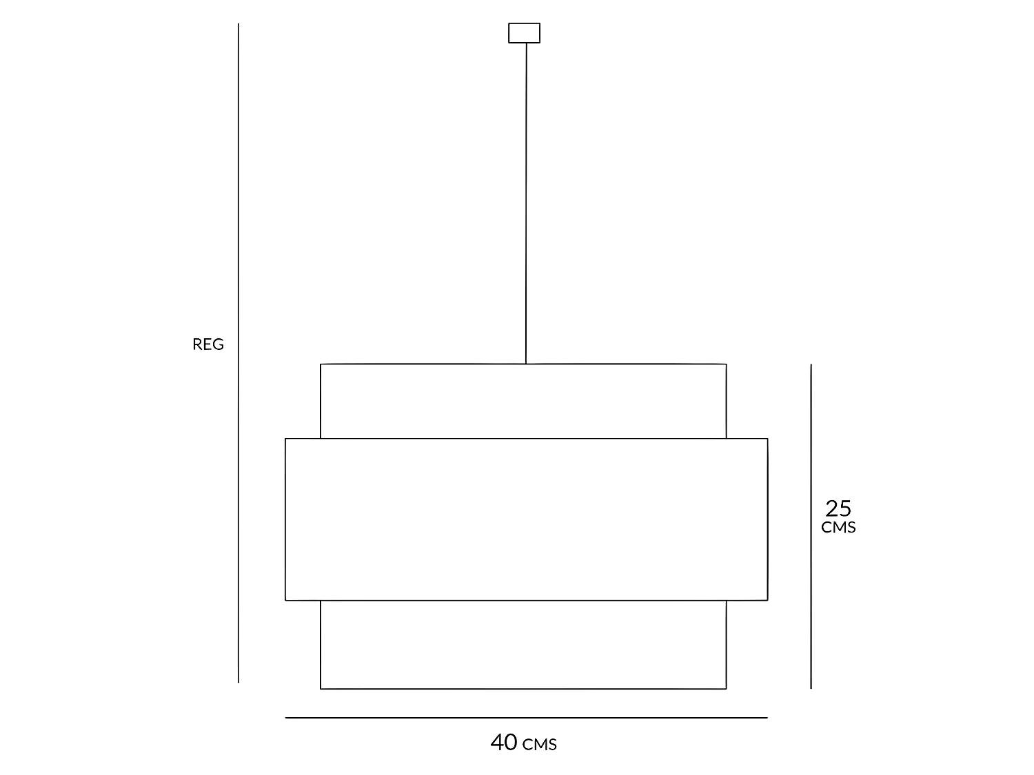 Suspension artisanale Amit avec abat-jour marron chiné et frange en sac 1xE27 ø40cm