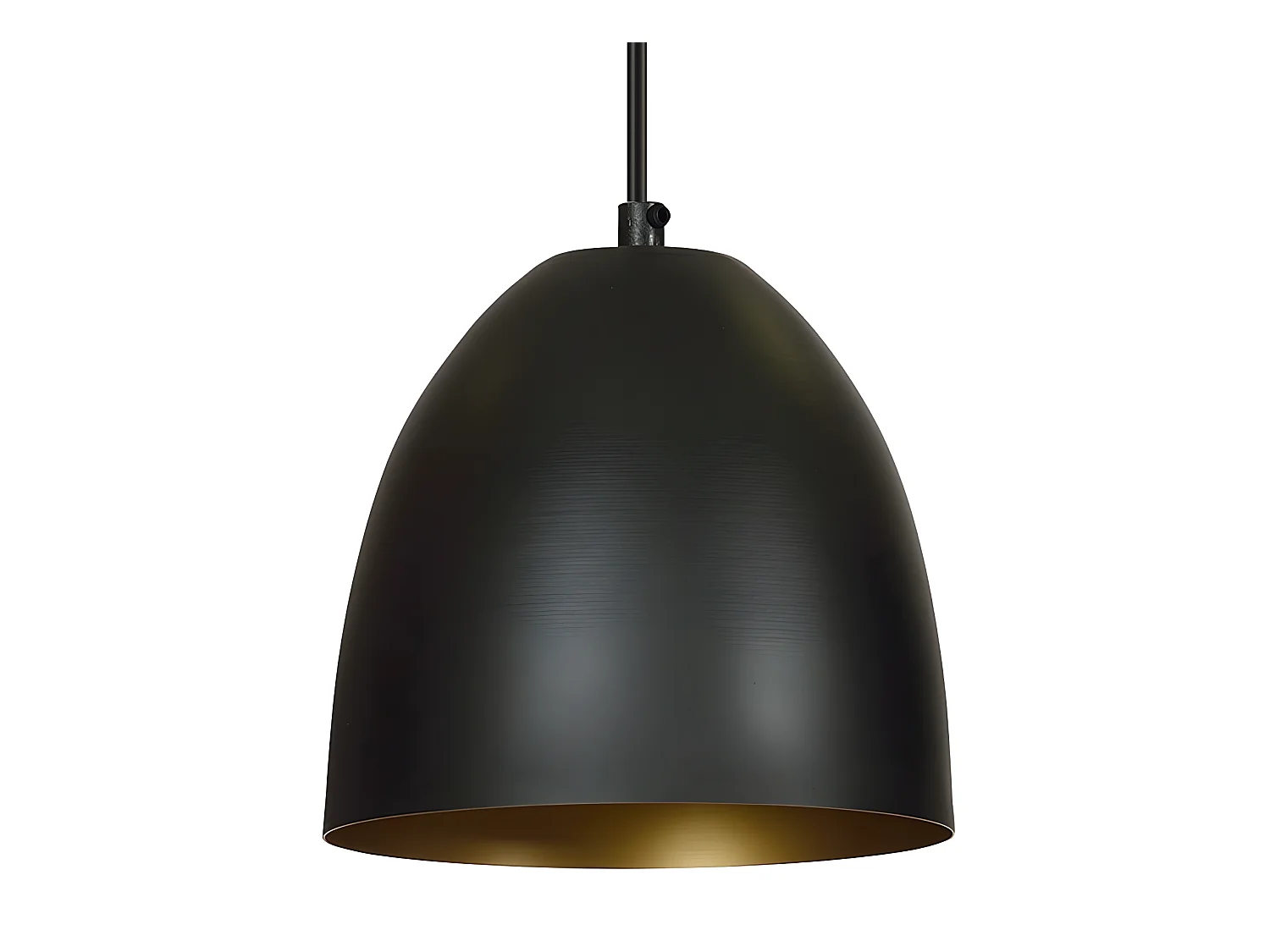 Regleta de techo Jonix nórdico con 2 pantallas en forma de cúpula negro y dorado 2xE27