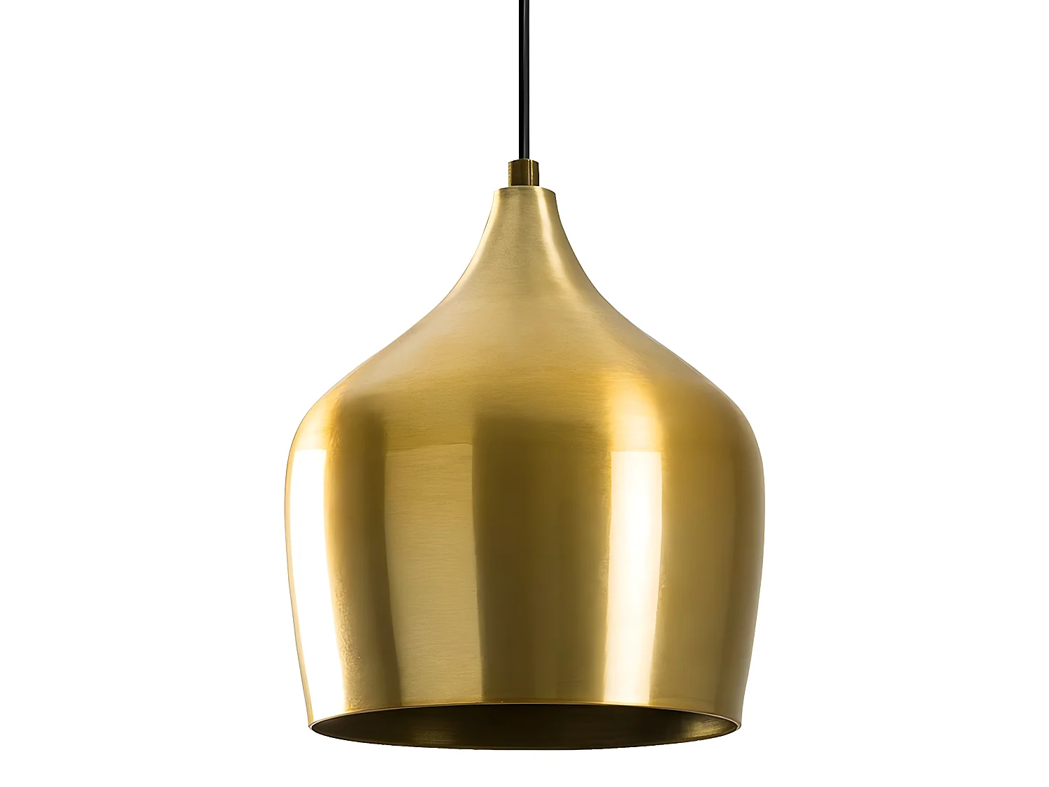 Candeeiro de teto vintage retro Momo feito de metal em ouro antigo 1xE27 ø22cm